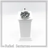 Greek Owl Coin Tetradrachm museum Replica Pendant: Oxidized Sterling Silver