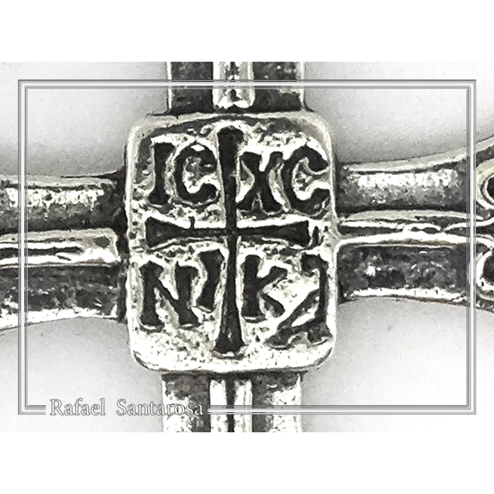 Holy Mount Athos Monks Orthodox Cross Pendant ICXC NIKA "Jesus Christ Conquers" Sterling Silver — additional product image 3 from Rafael Santarosa Fine Jewelry