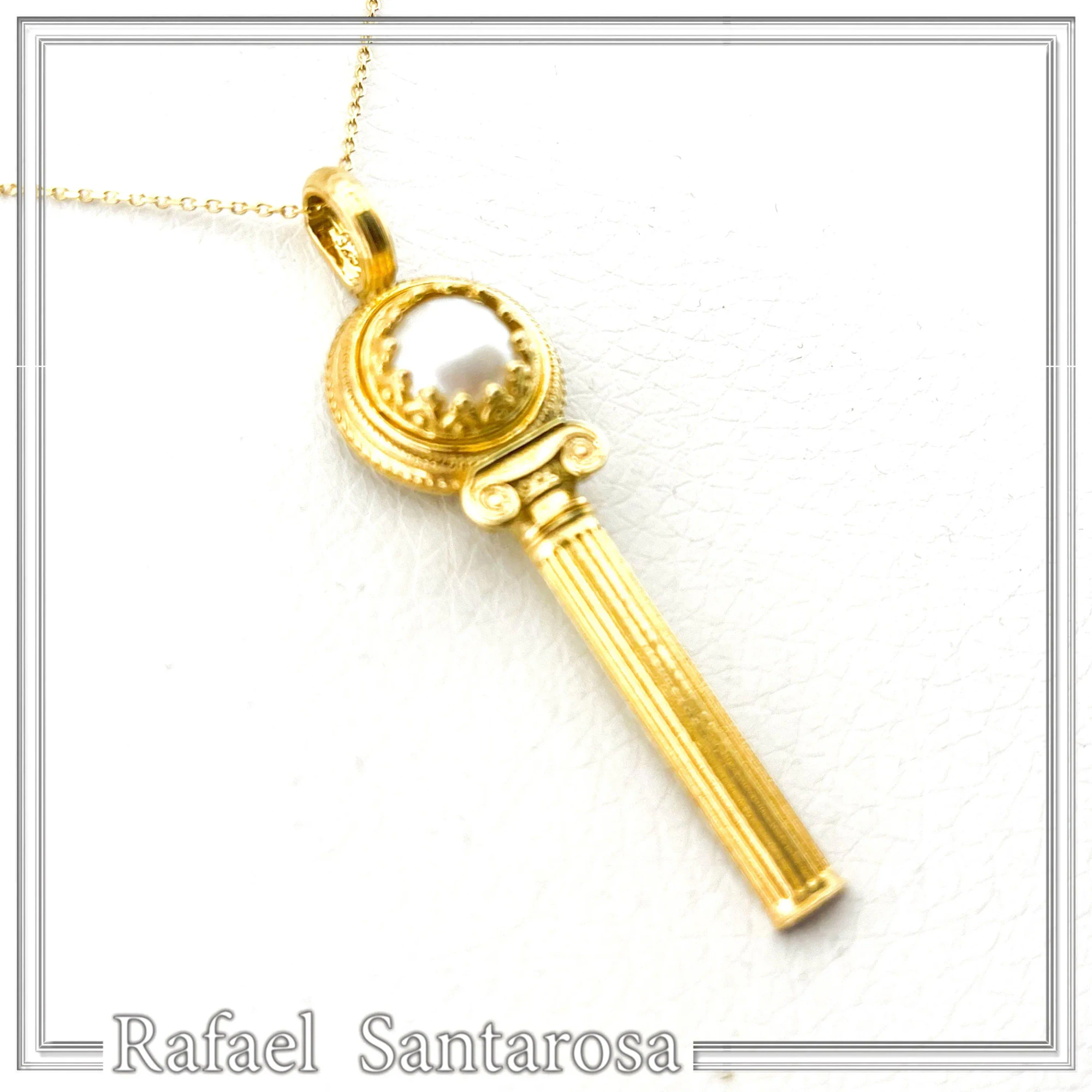Ionian Column Pearl Necklace: 18K Gold-Filled Sterling Silver Greek Museum Inspired — additional product image 4 from Rafael Santarosa Fine Jewelry