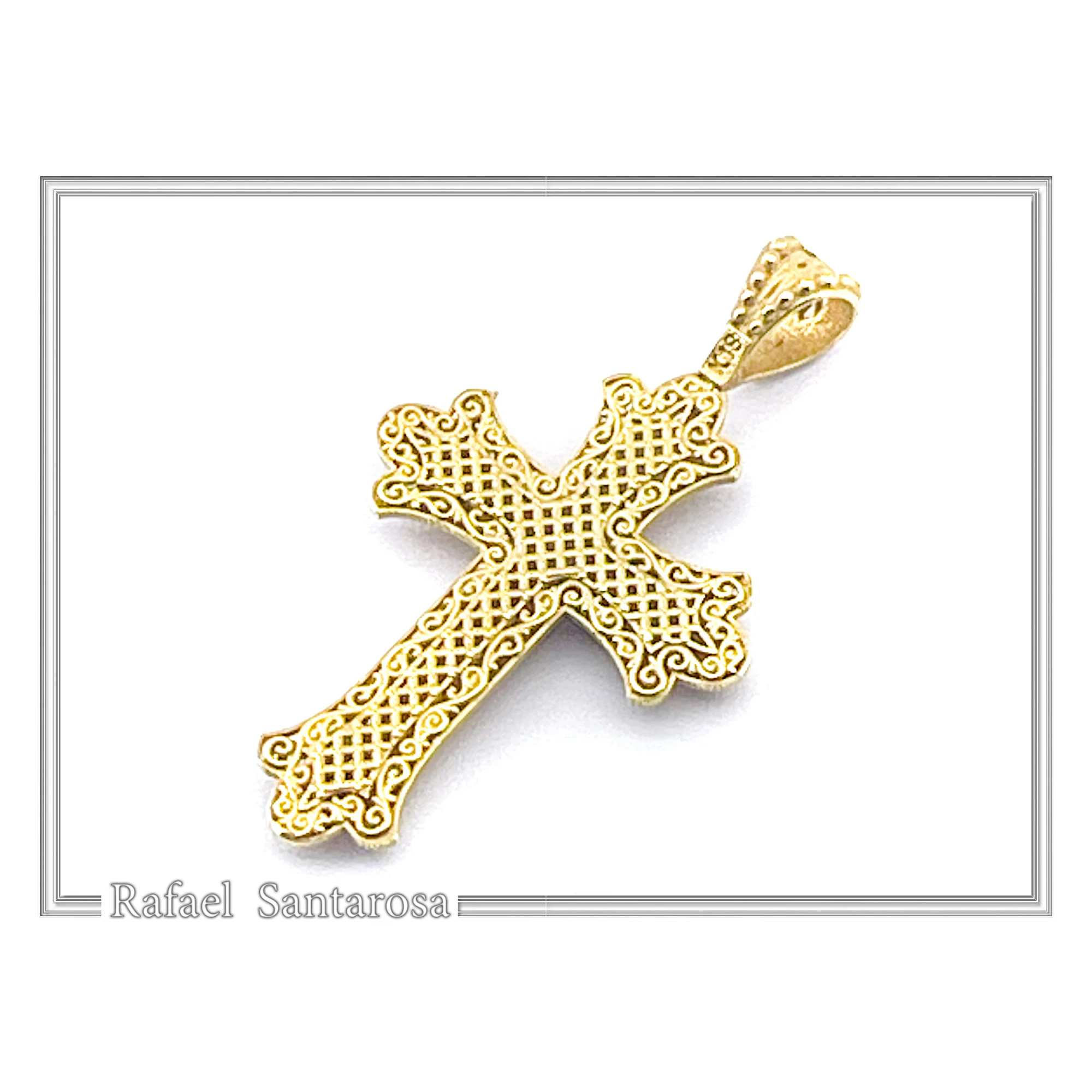 Byzantine Filigree Cross sterling silver 18K Gold filled Byzantine Museum Inspired — additional product image 10 from Rafael Santarosa Fine Jewelry