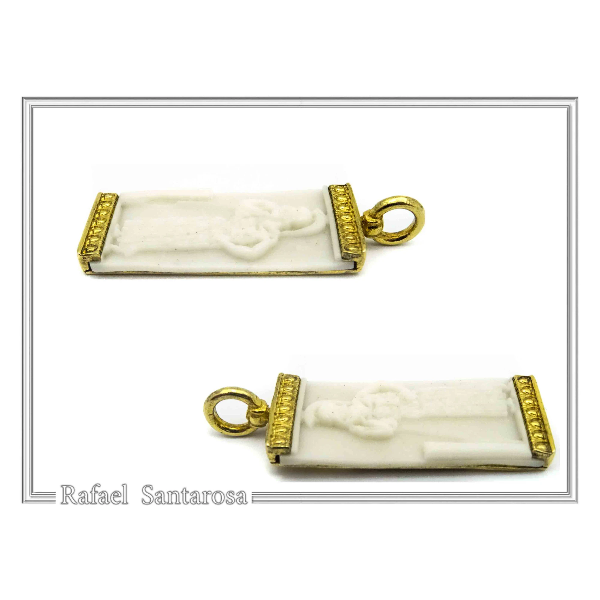 Athena Goddess Acropolis Museum Marble Pendant: 18K Gold-Filled Sterling Silver Replica — additional product image 6 from Rafael Santarosa Fine Jewelry