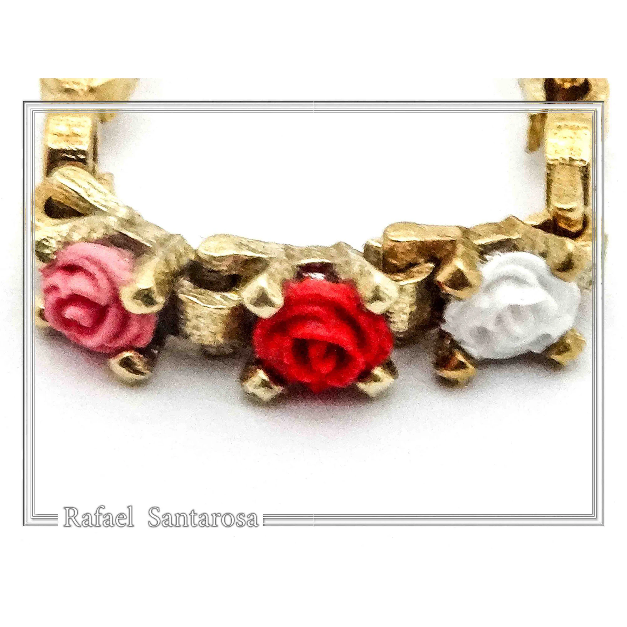 Alabaster Rose Flower Gems Beaded Floral Ring for Girls: 18K Gold Filled Sterling Silver — additional product image 5 from Rafael Santarosa Fine Jewelry