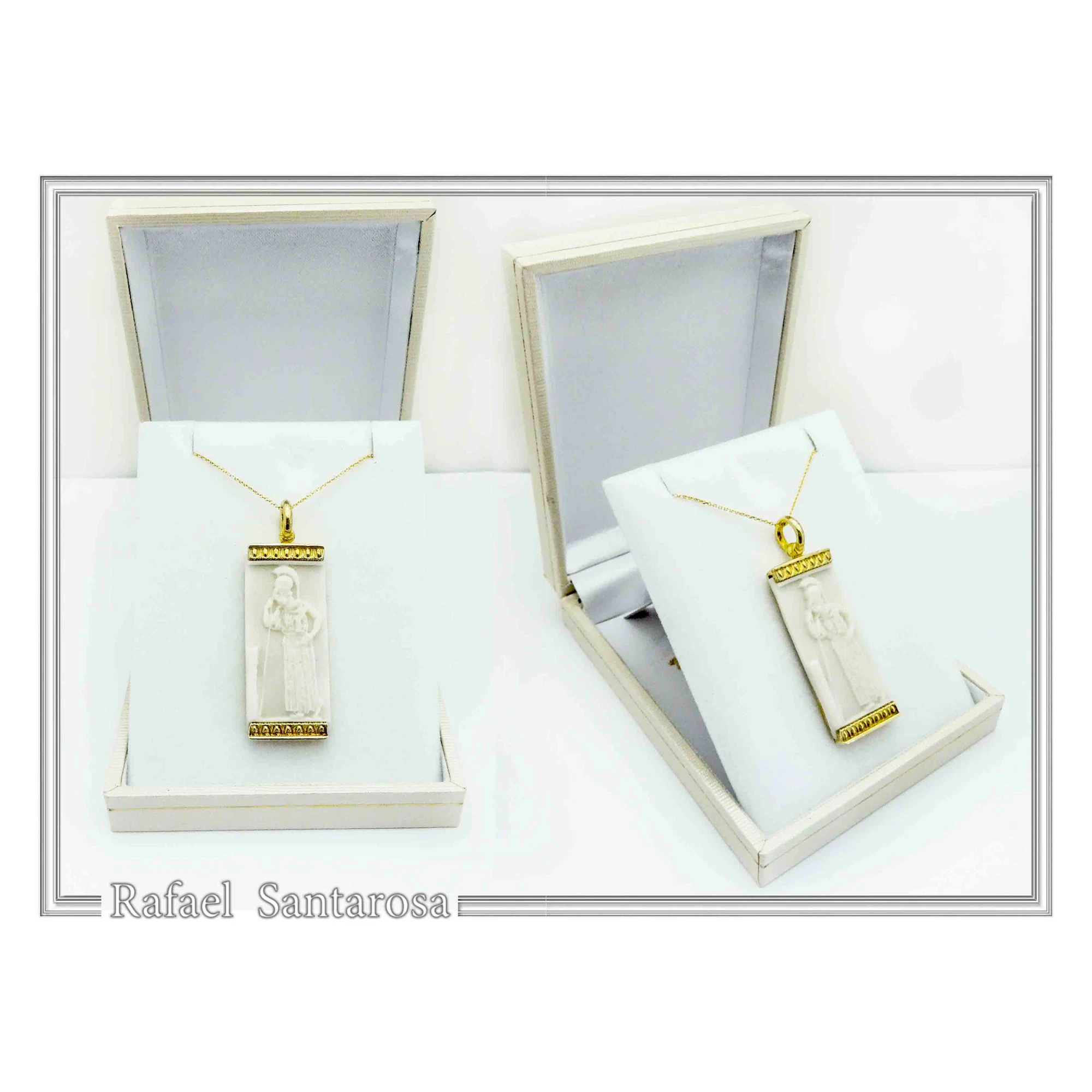 Athena Goddess Acropolis Museum Marble Pendant: 18K Gold-Filled Sterling Silver Replica — additional product image 9 from Rafael Santarosa Fine Jewelry