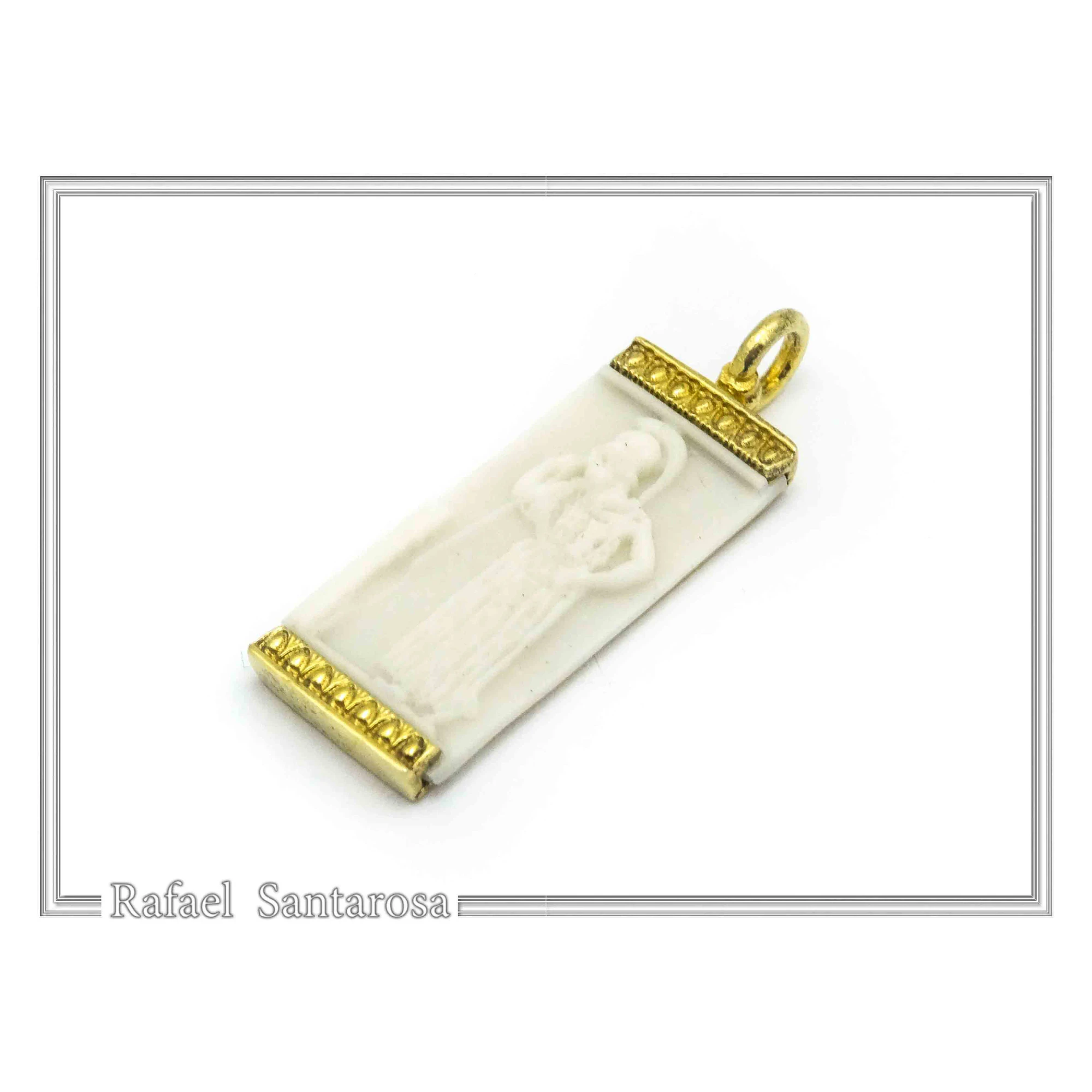 Athena Goddess Acropolis Museum Marble Pendant: 18K Gold-Filled Sterling Silver Replica — additional product image 5 from Rafael Santarosa Fine Jewelry
