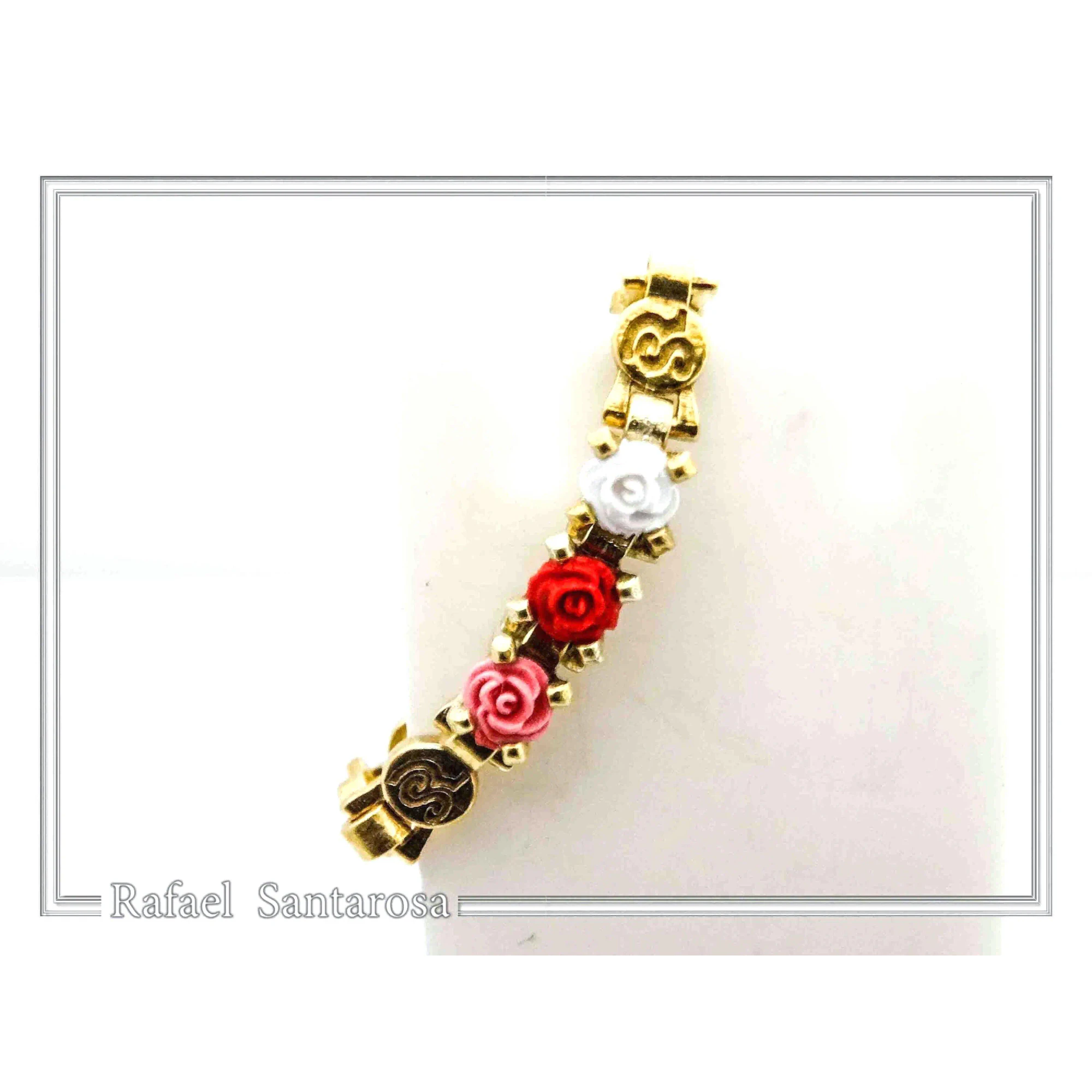 Alabaster Rose Flower Gems Beaded Floral Ring for Girls: 18K Gold Filled Sterling Silver — additional product image 4 from Rafael Santarosa Fine Jewelry