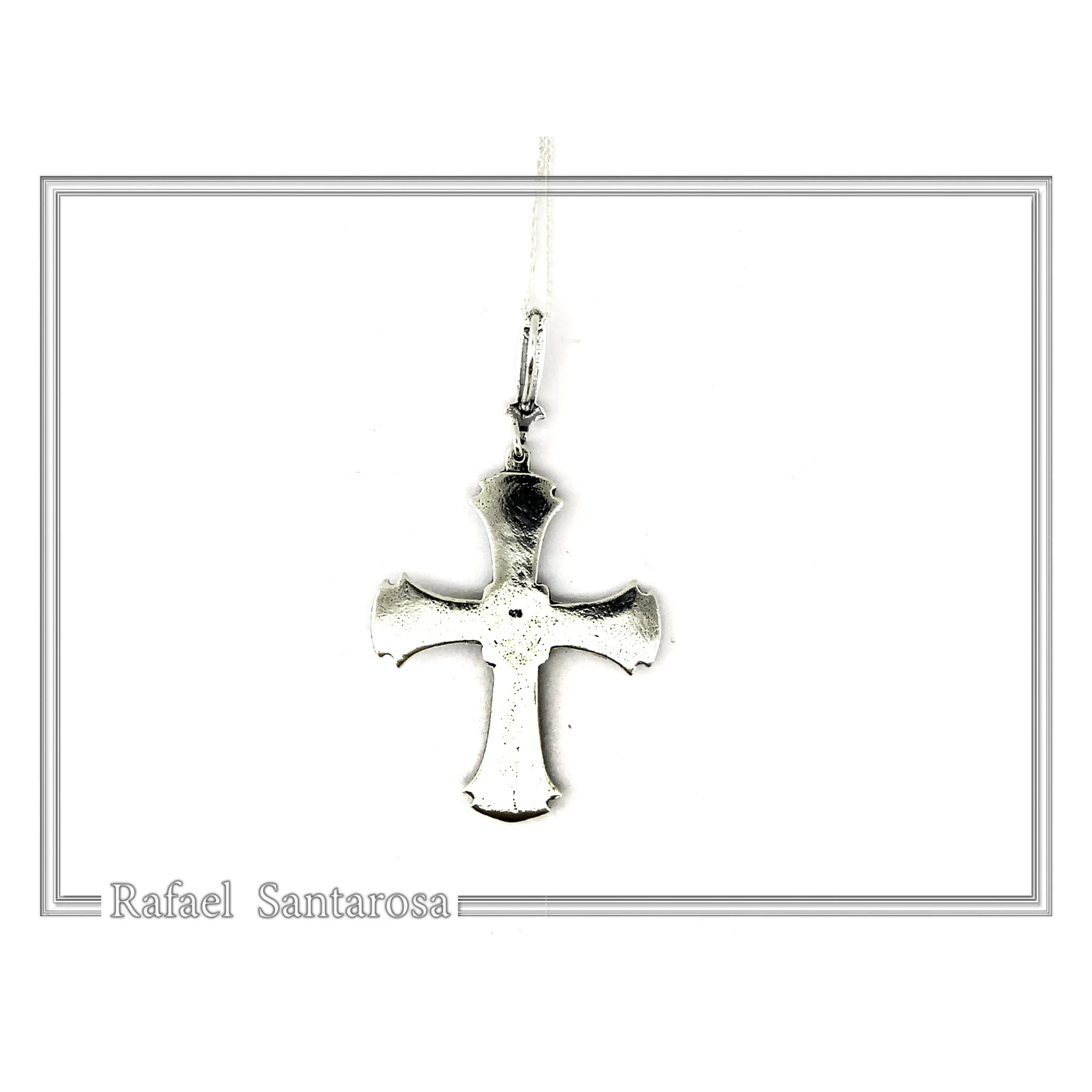 Holy Mount Athos Monks Orthodox Cross Pendant ICXC NIKA "Jesus Christ Conquers" Sterling Silver — additional product image 8 from Rafael Santarosa Fine Jewelry