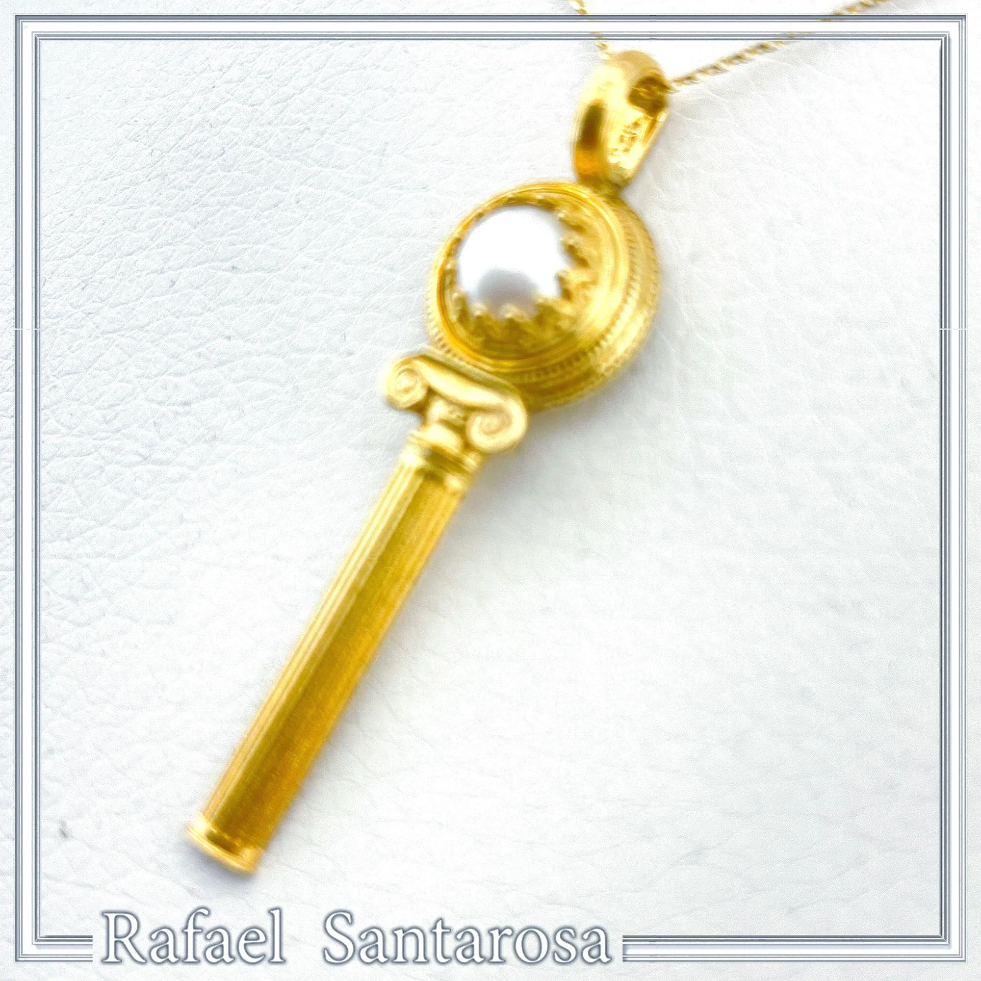 Ionian Column Pearl Necklace: 18K Gold-Filled Sterling Silver Greek Museum Inspired — additional product image 3 from Rafael Santarosa Fine Jewelry