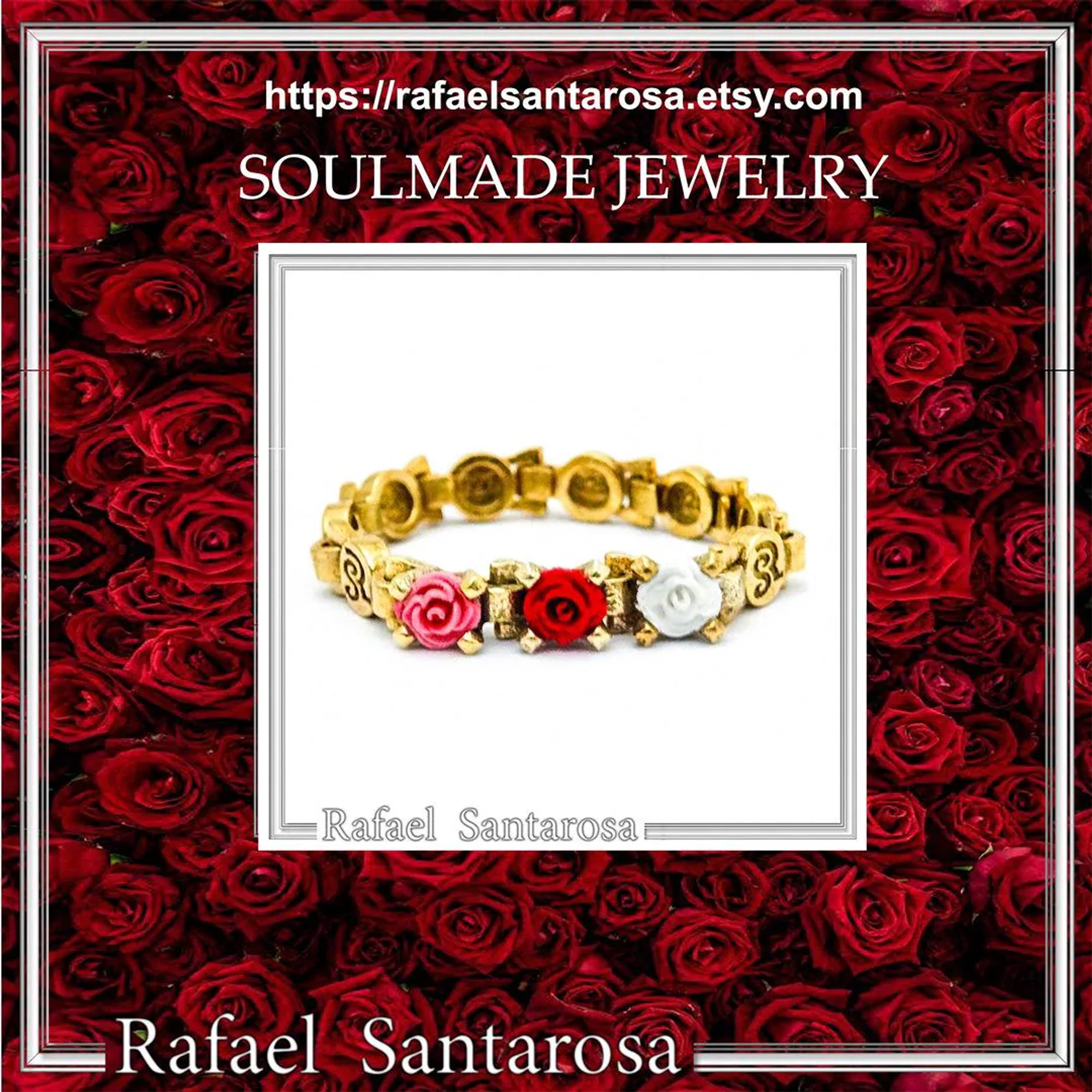 Alabaster Rose Flower Gems Beaded Floral Ring for Girls: 18K Gold Filled Sterling Silver — additional product image 10 from Rafael Santarosa Fine Jewelry