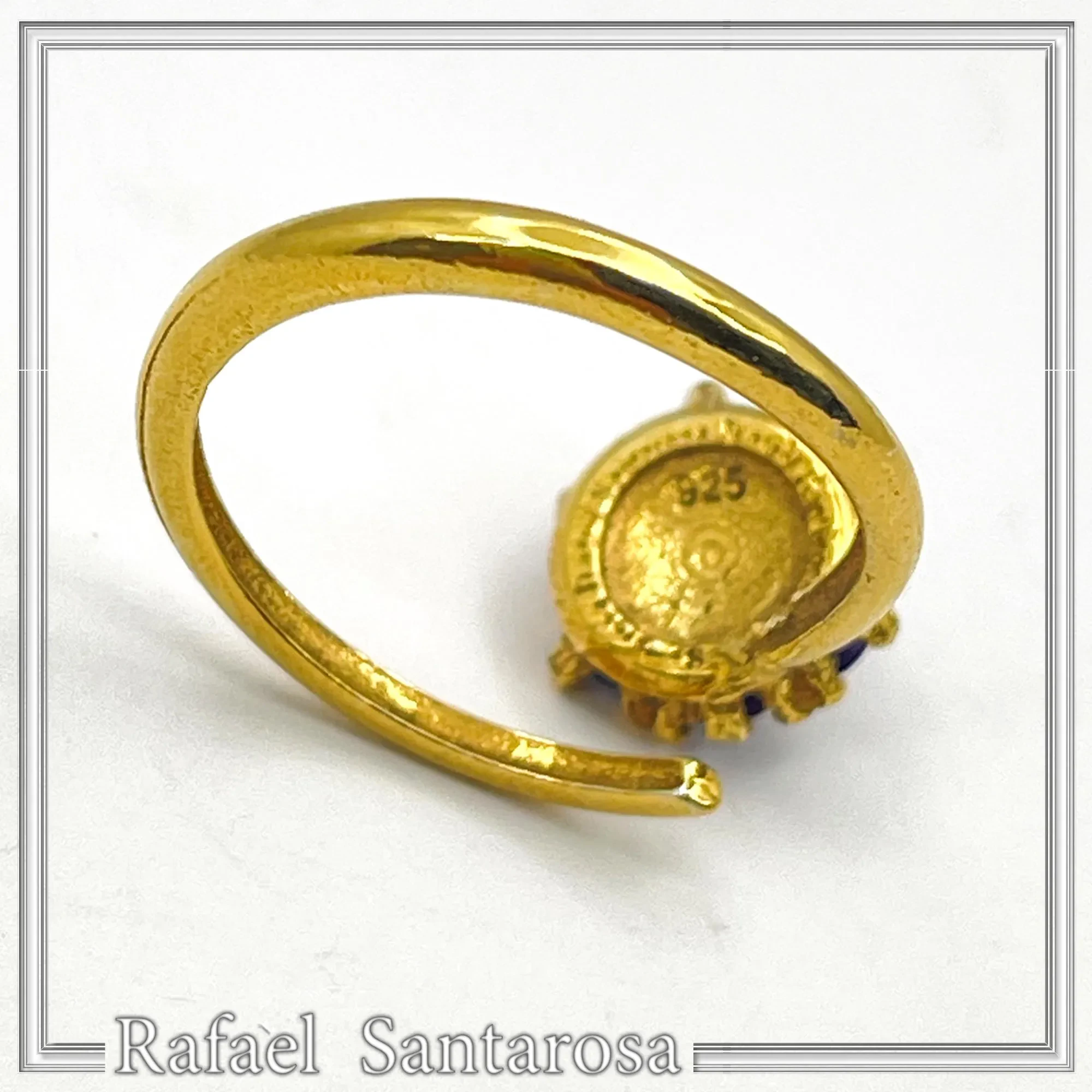 Sterling Silver 18K Gold Filled Rosette Ring • 7 Amethysts, Topaz, Peridot, Garnet Options — additional product image 10 from Rafael Santarosa Fine Jewelry