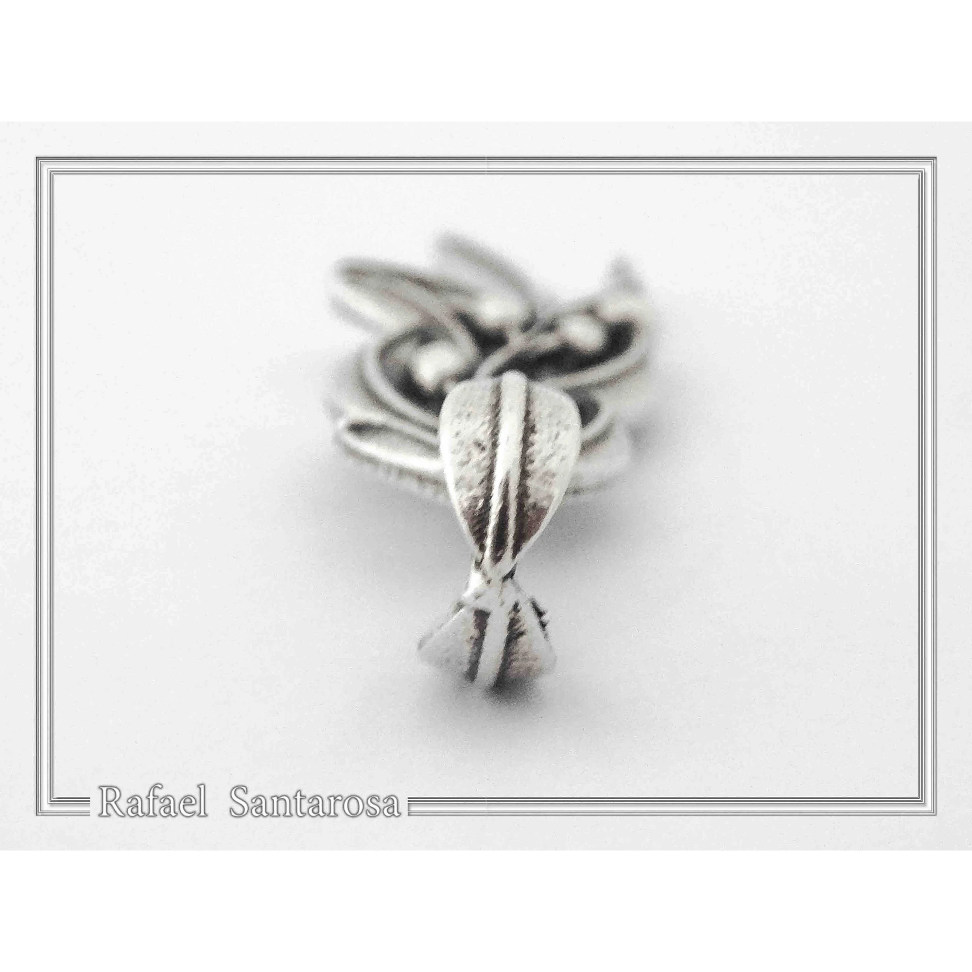 Oxidized Sterling Silver Olive Leaf Pendant: Greek Mythology Peace Symbol Necklace — additional product image 8 from Rafael Santarosa Fine Jewelry