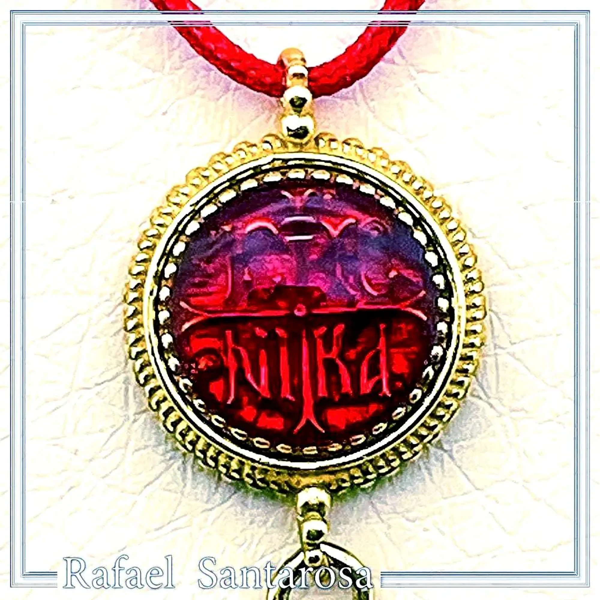 Konstantinato ICXC NIKA Cross Necklace: Red Enamel On 18K Gold-Filled Sterling Silver — additional product image 2 from Rafael Santarosa Fine Jewelry
