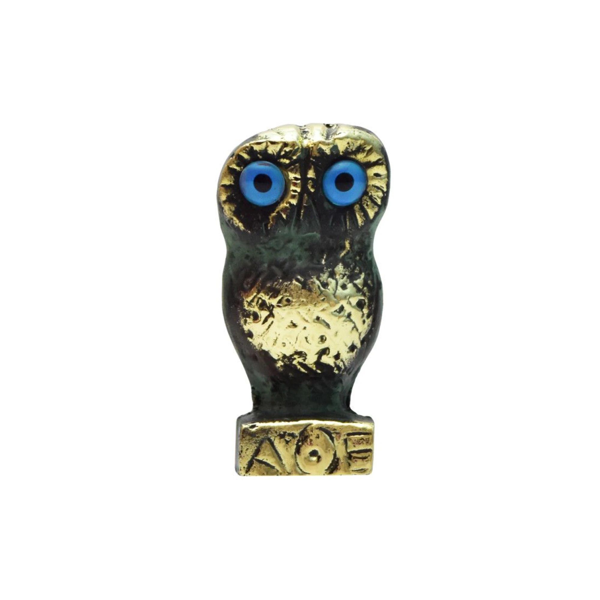 Solid Owl Statue on Base