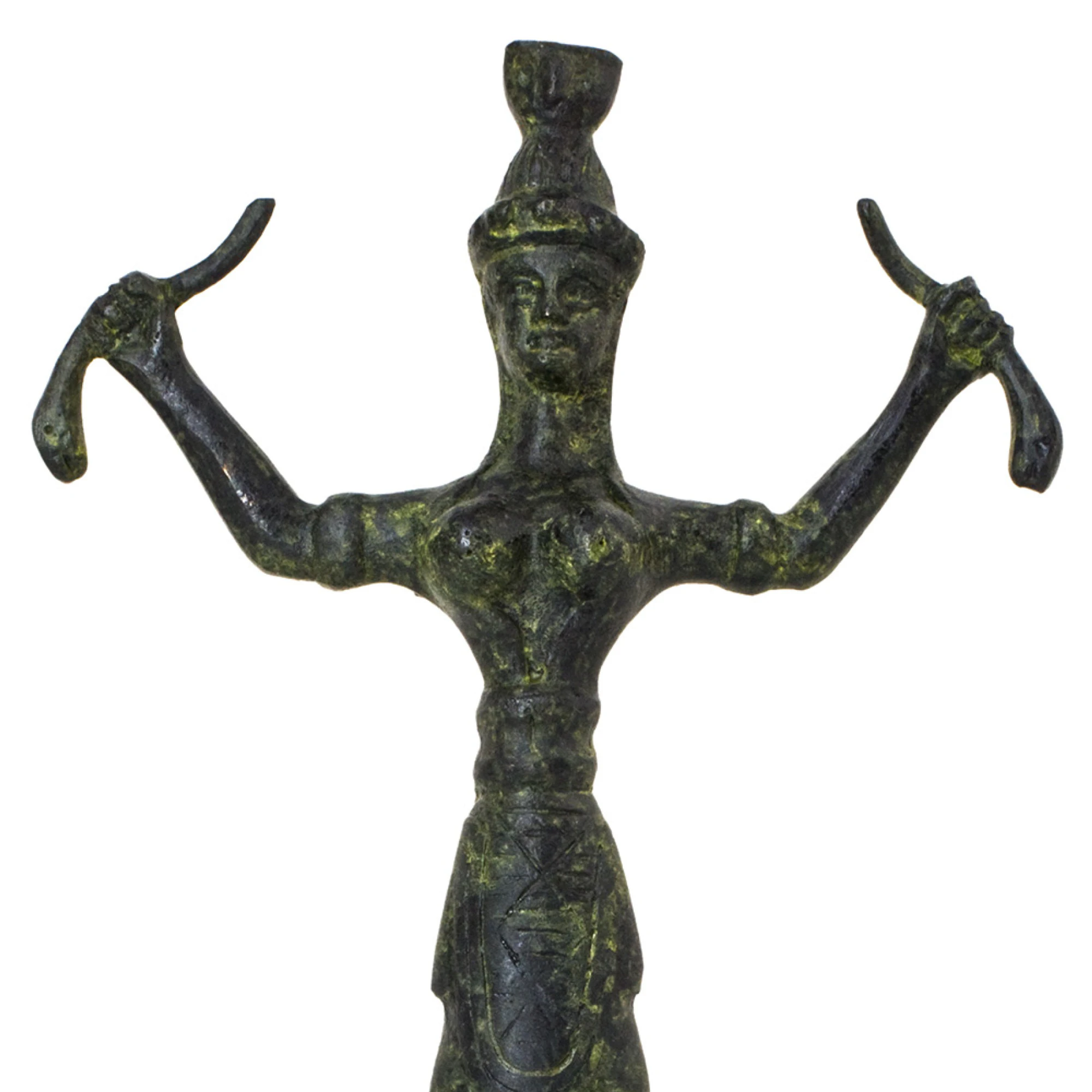 ArtGreka Minoan Snake Goddess Bronze Sculpture — product image 2 of 3