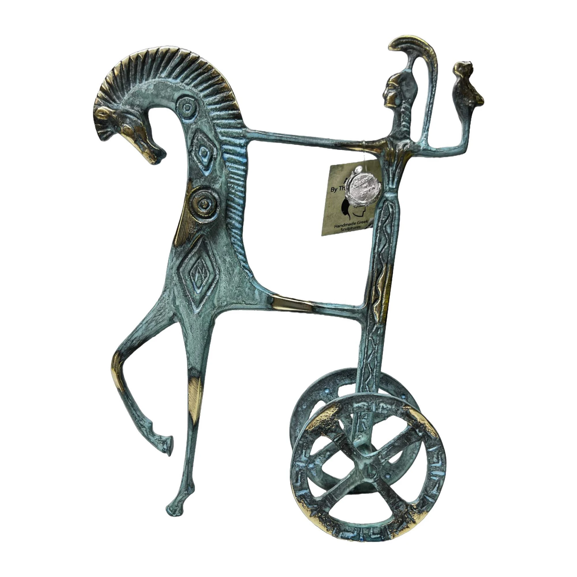 ArtGreka Athena Chariot with Owl Bronze Sculpture — product image 3 of 3