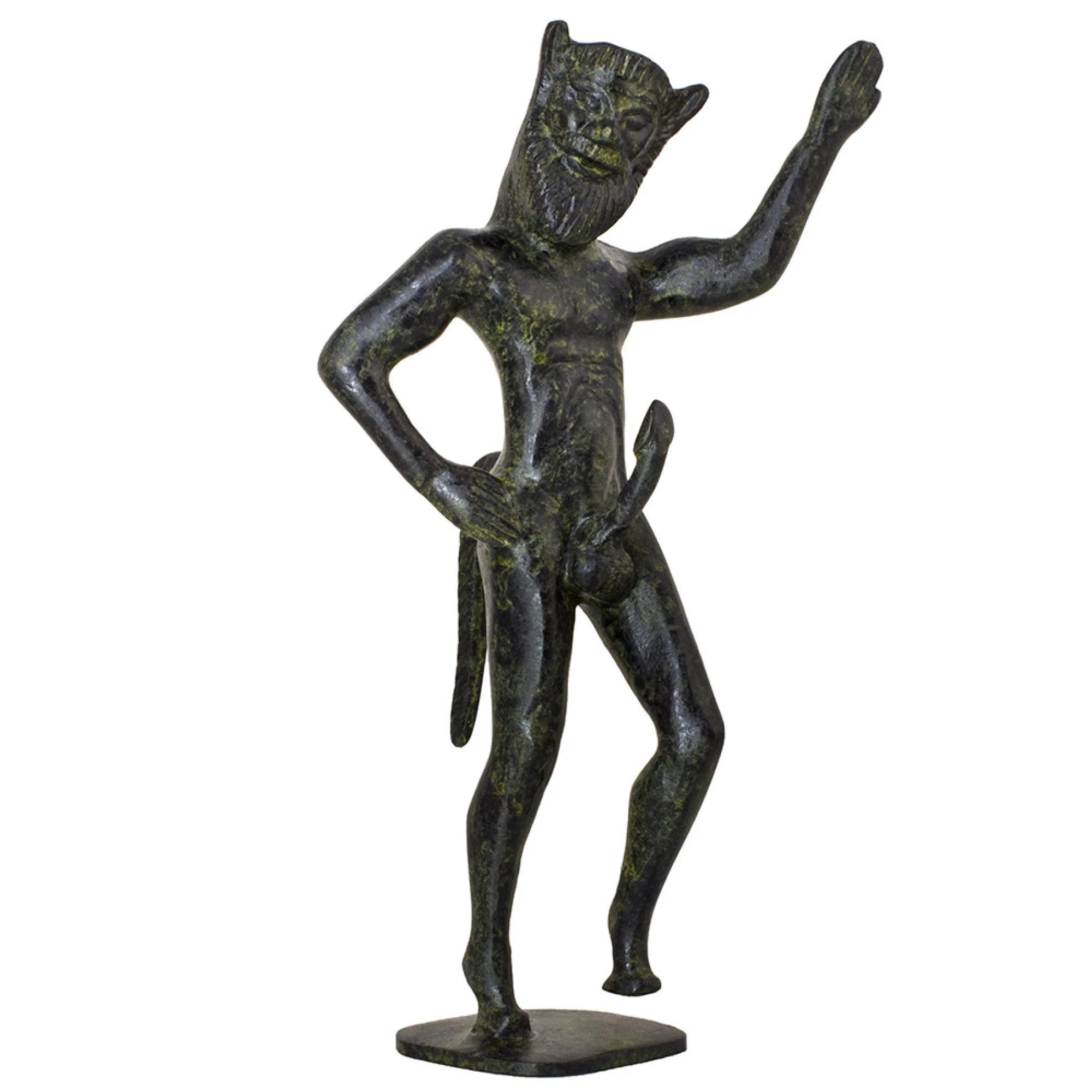 Solid Satyr Bronze Sculpture