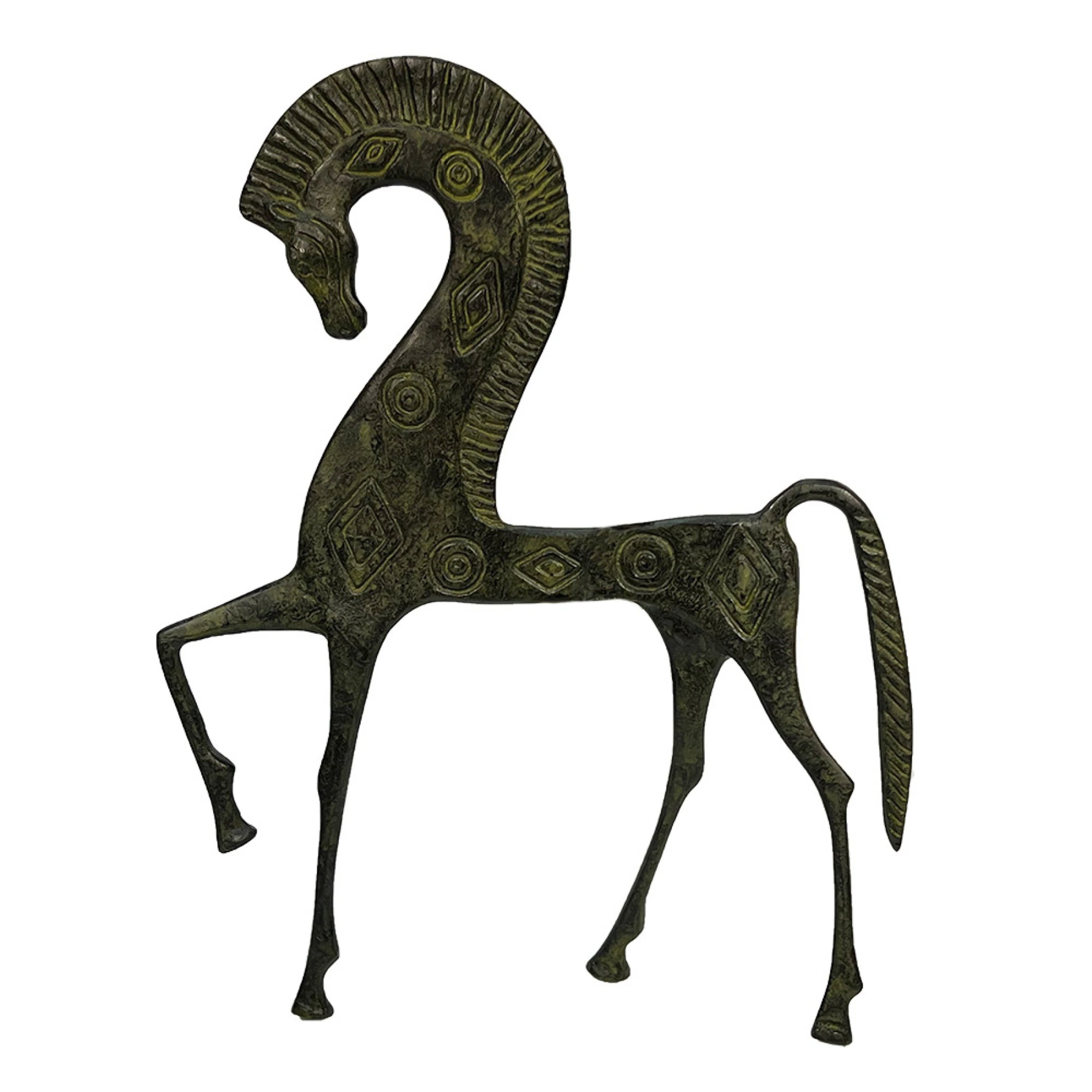 Bowed-Head Horse Bronze Sculpture, Three Sizes