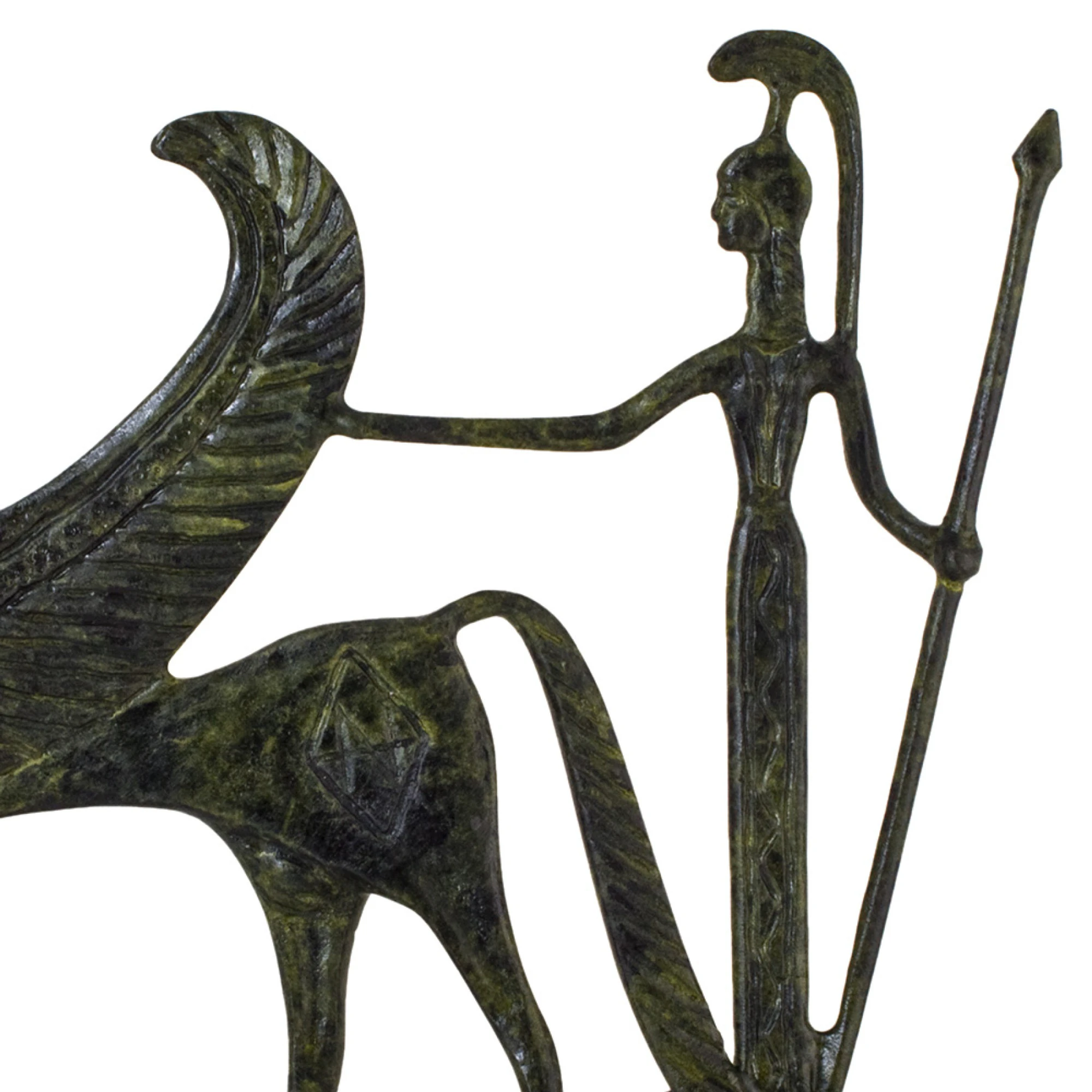 ArtGreka Athena in a Pegasus Chariot Bronze Sculpture — product image 2 of 2