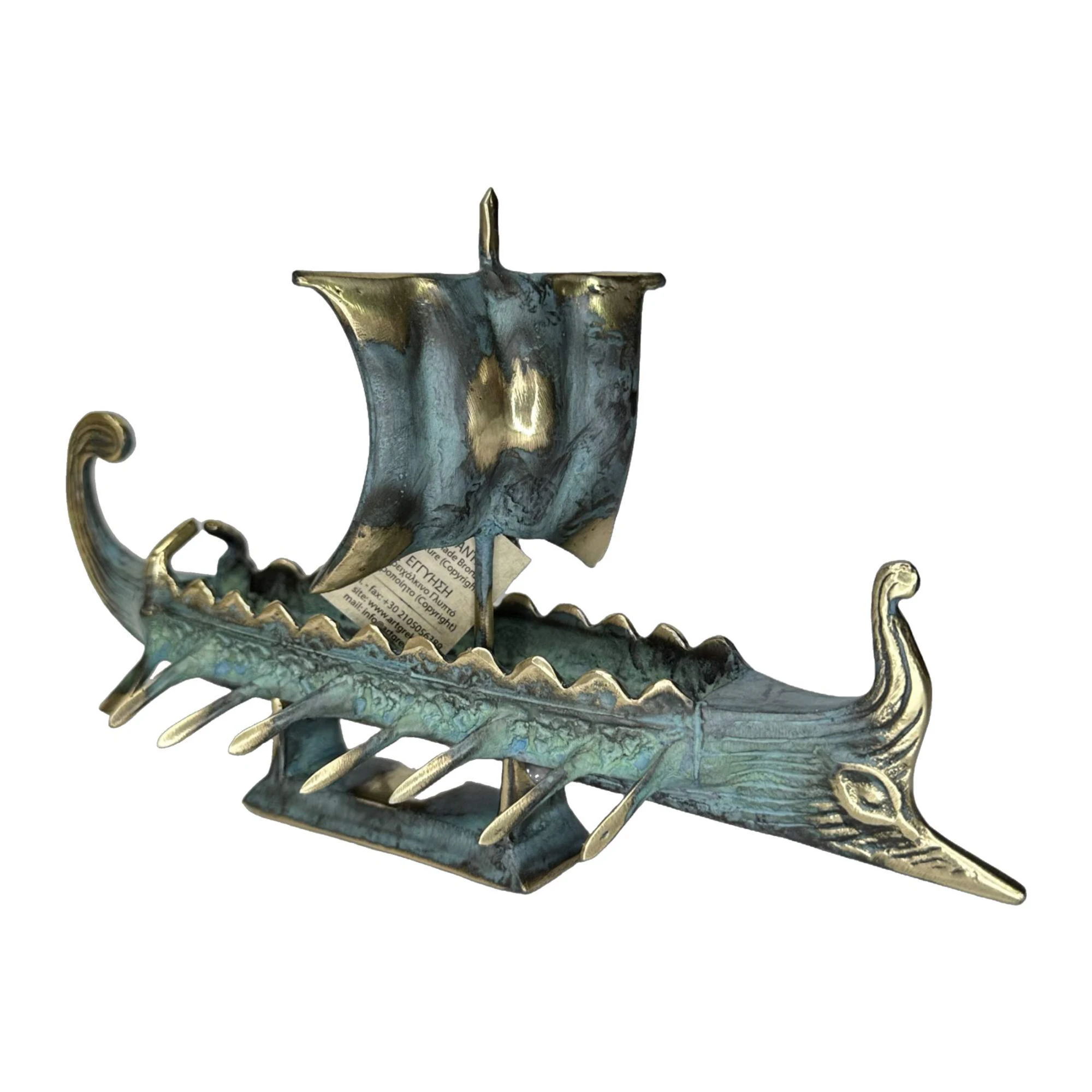 ArtGreka Small Ancient Greek Trireme Bronze Sculpture — product image 3 of 3