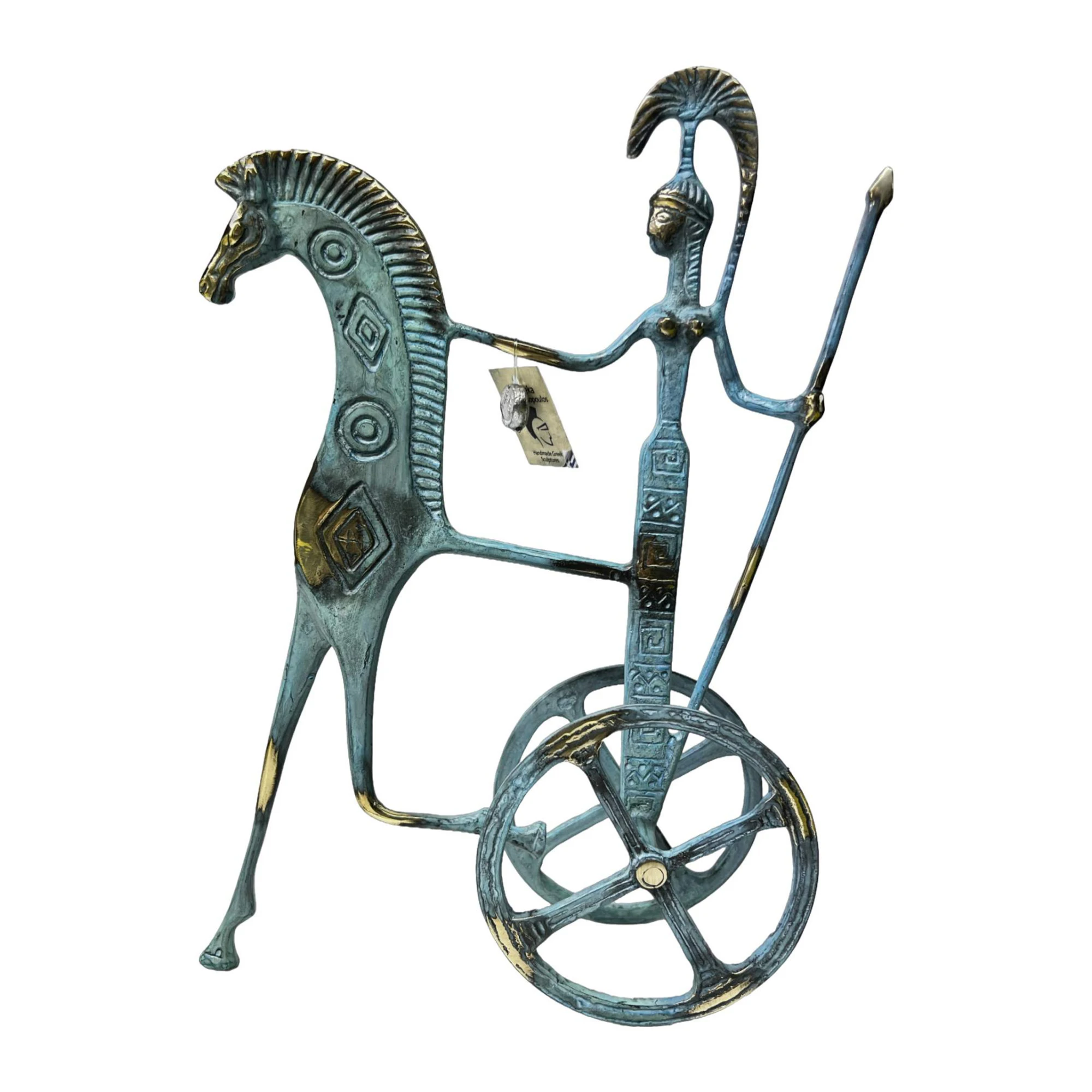 ArtGreka Athena Chariot with Spear Bronze Sculpture — product image 3 of 3