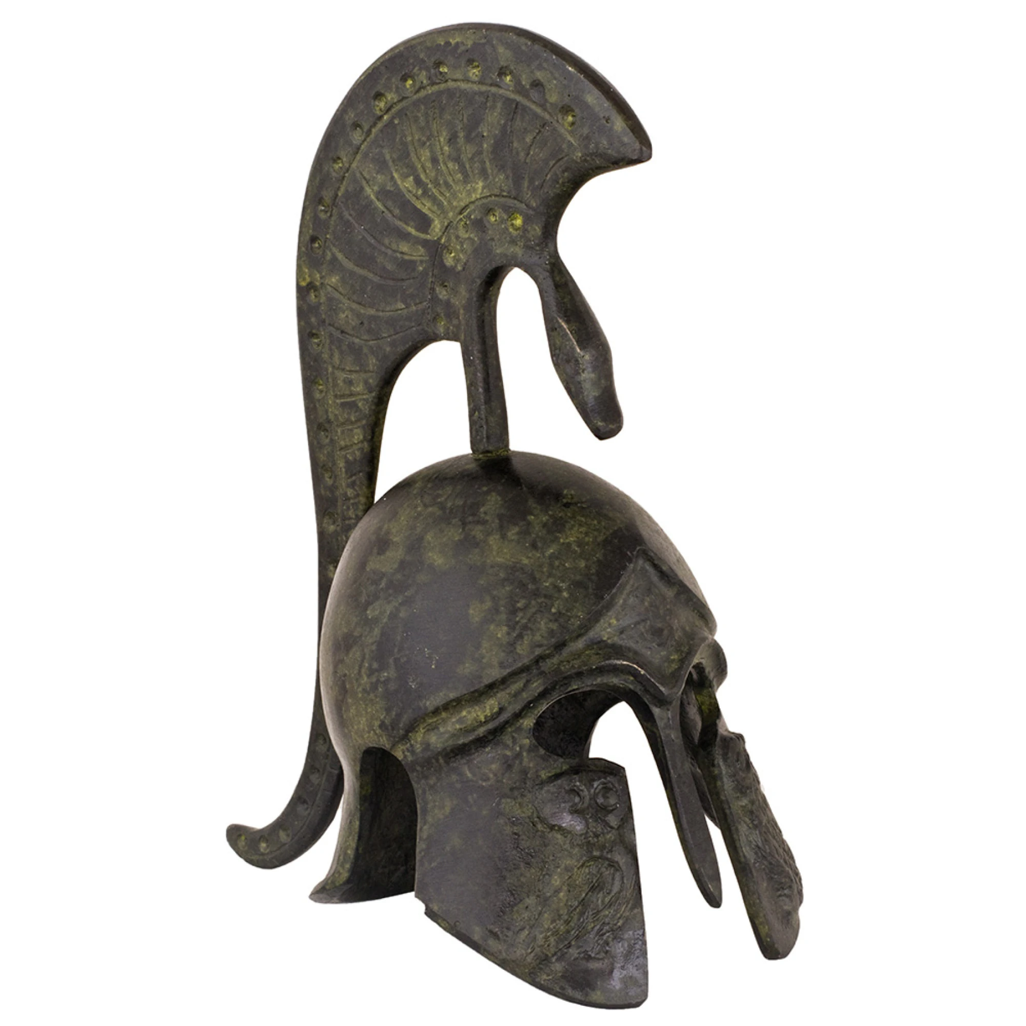 Owl Corinthian Helmet with Tall Studded Crest, 16 cm