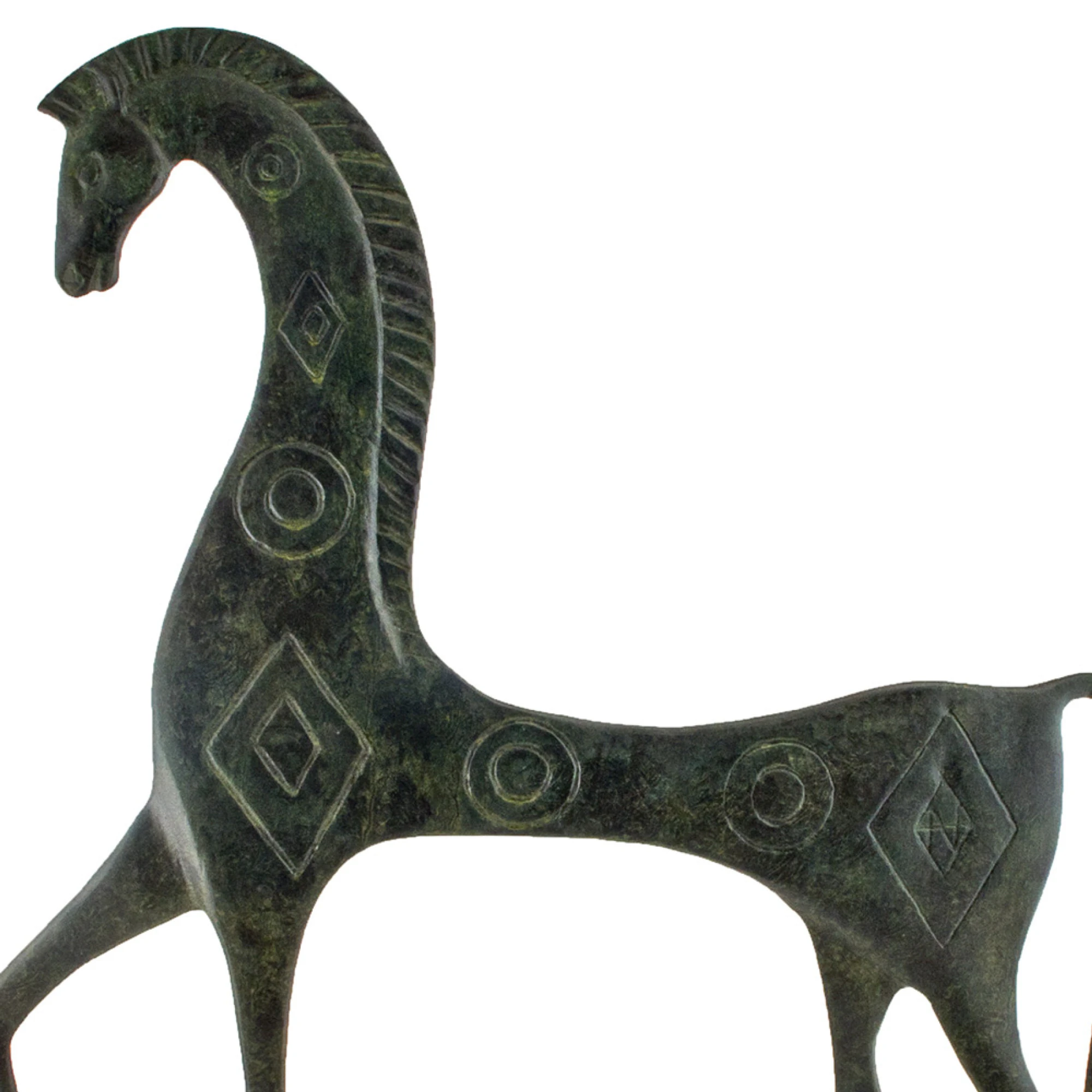 ArtGreka Large Bowed-Head Geometric Horse Sculpture — product image 2 of 2