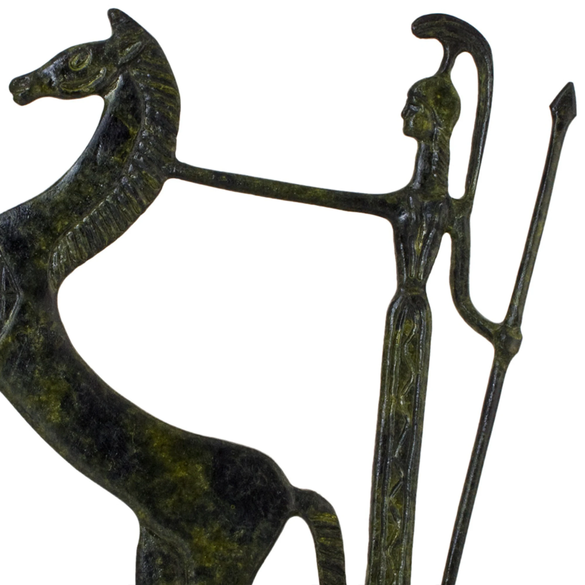 ArtGreka Athena in a Rearing-Horse Chariot Sculpture — product image 2 of 2
