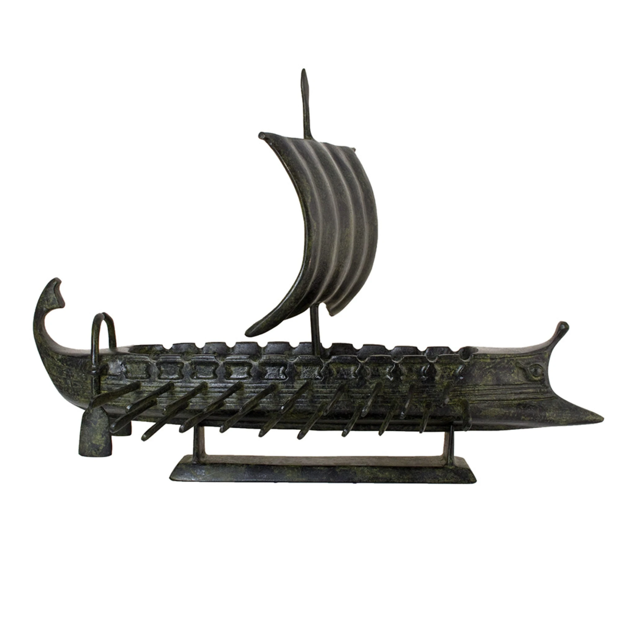 Ancient Greek Trireme Warship Sculpture