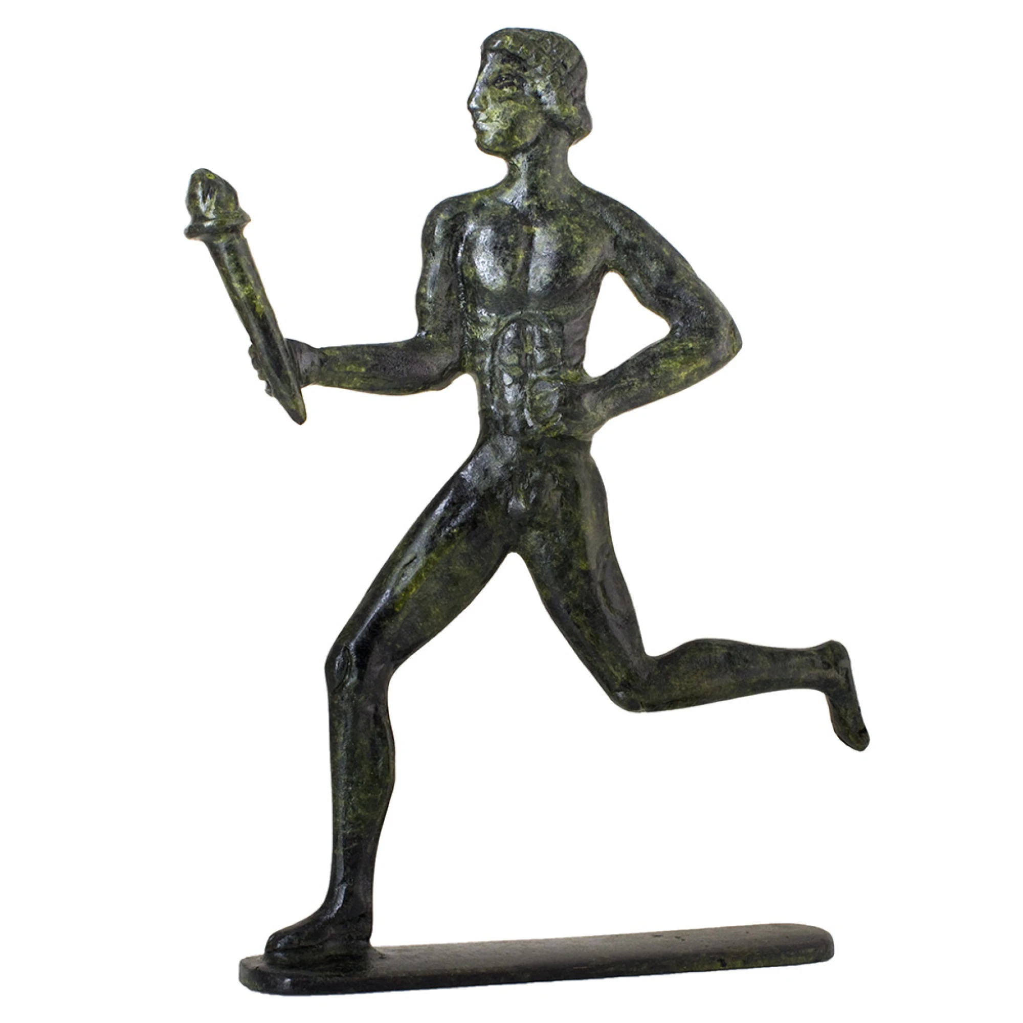 Ancient Olympic Torchbearer Bronze Sculpture