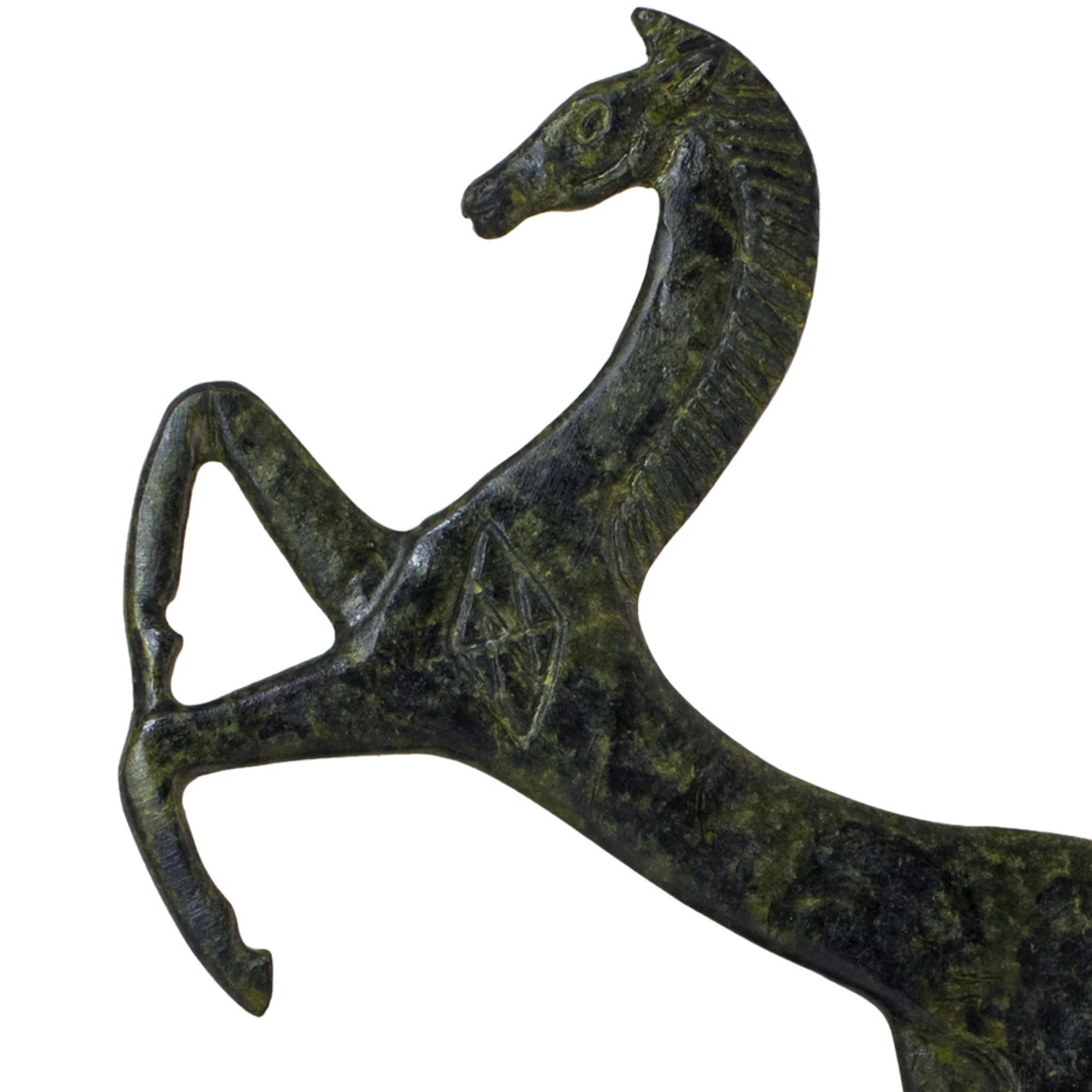 ArtGreka Rearing Horse Flat Bronze Sculpture — product image 2 of 2