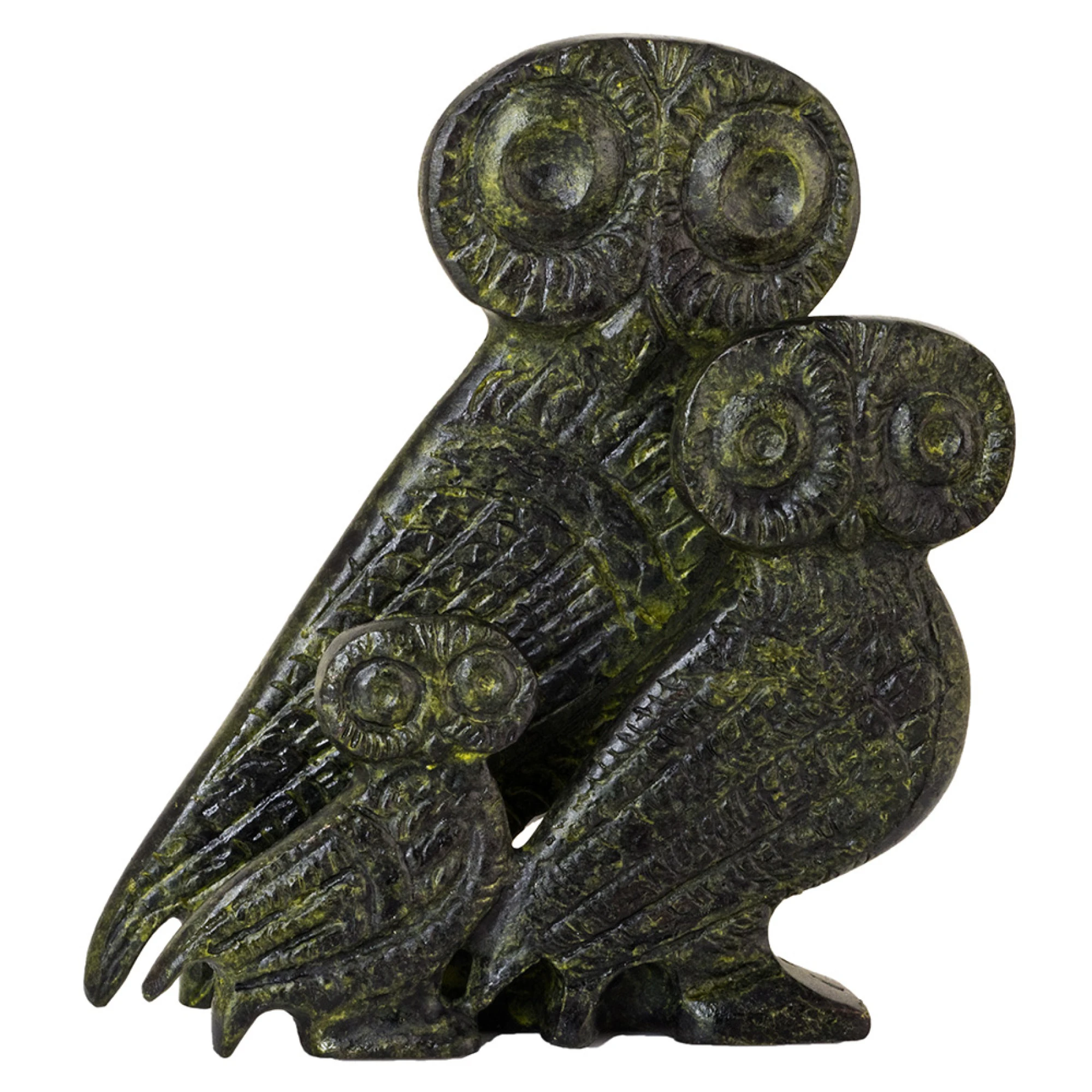 Three Owls Bronze Sculpture