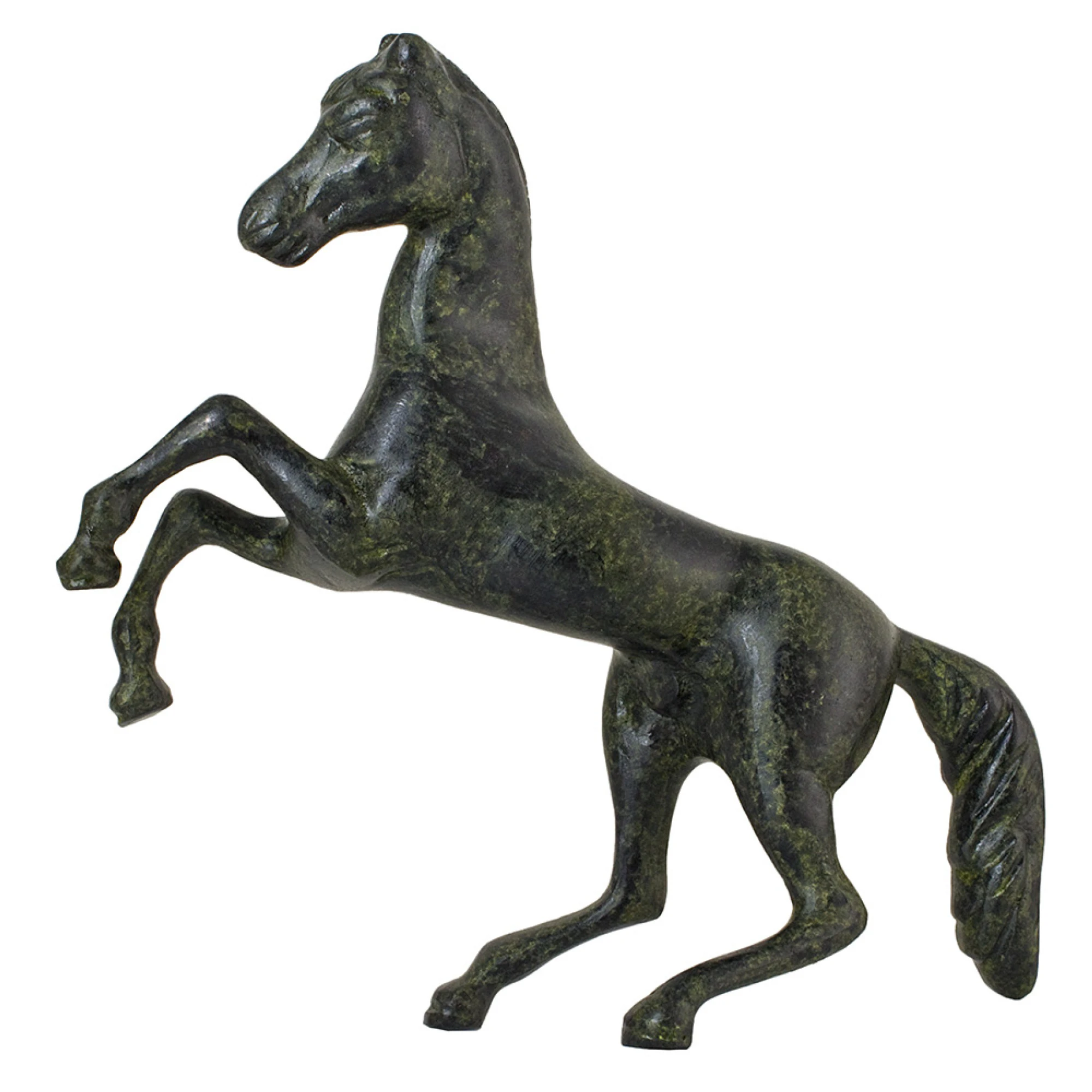 Rearing Horse Solid Bronze Sculpture
