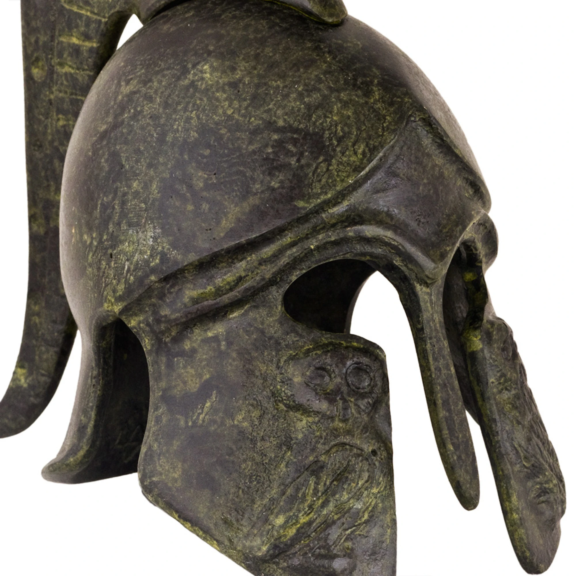 ArtGreka Owl Corinthian Helmet with Short Studded Crest — product image 2 of 5