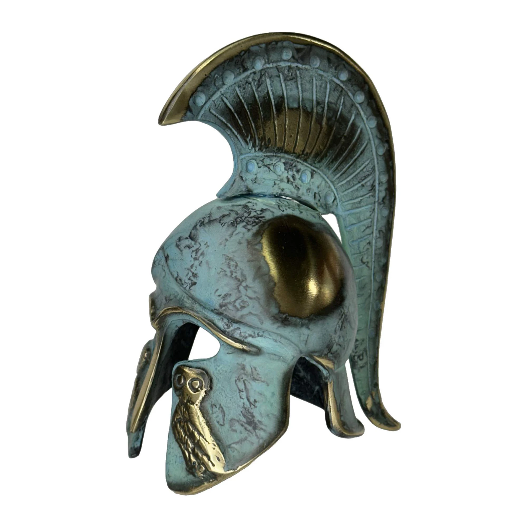 ArtGreka Owl Corinthian Helmet with Short Studded Crest — product image 5 of 5