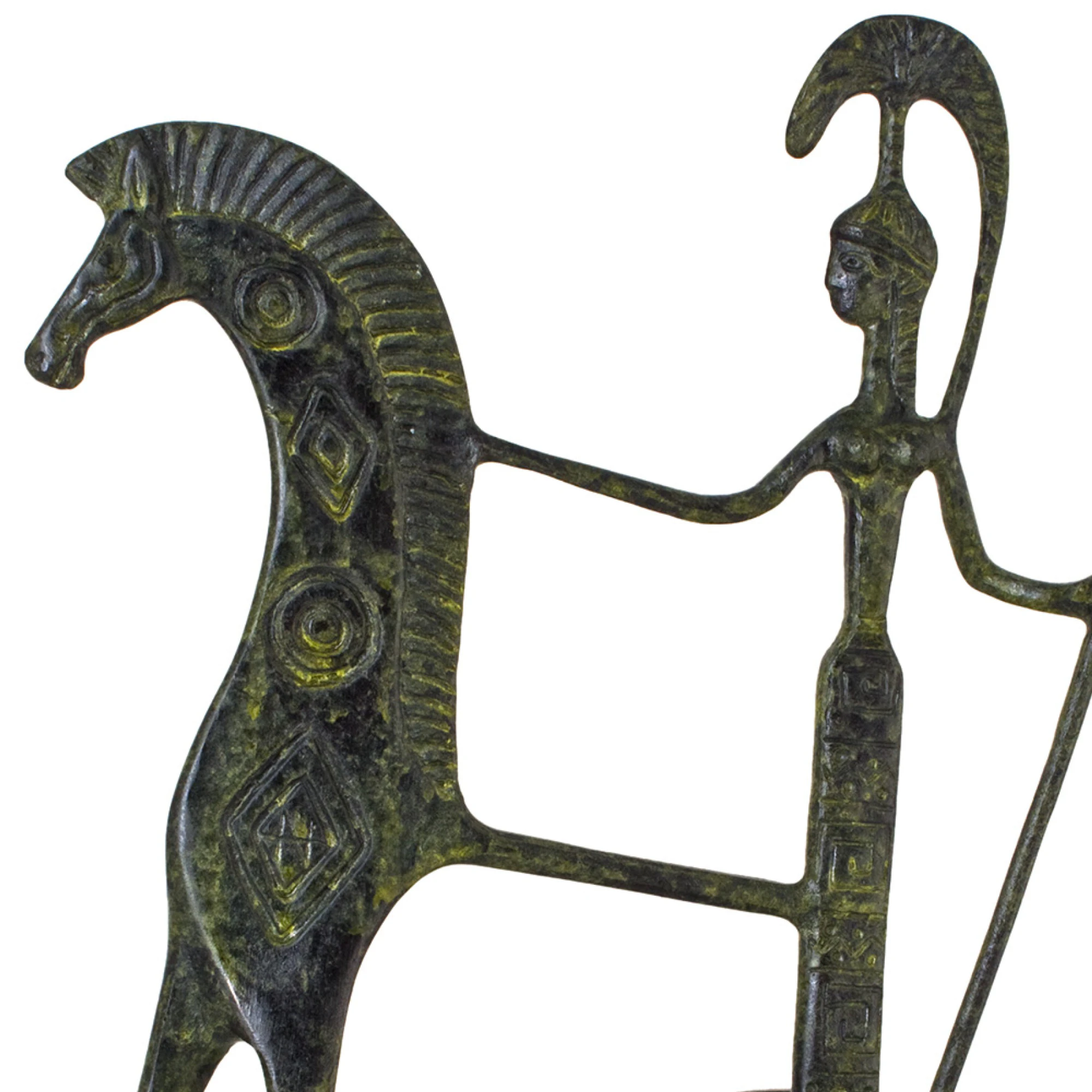 ArtGreka Athena Chariot with Spear Bronze Sculpture — product image 2 of 3