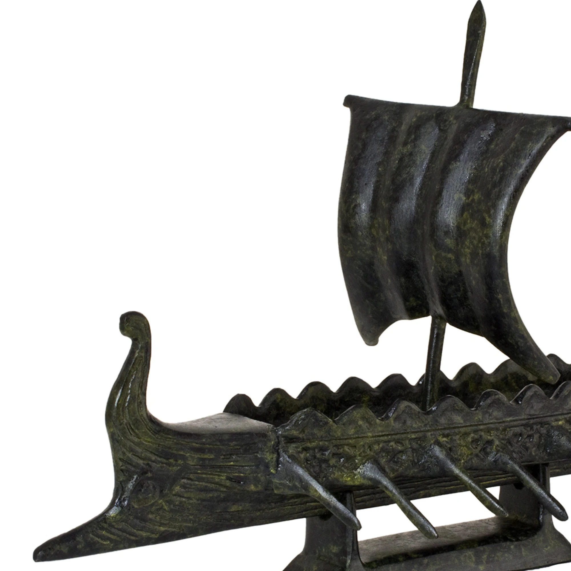 ArtGreka Small Ancient Greek Trireme Bronze Sculpture — product image 2 of 3
