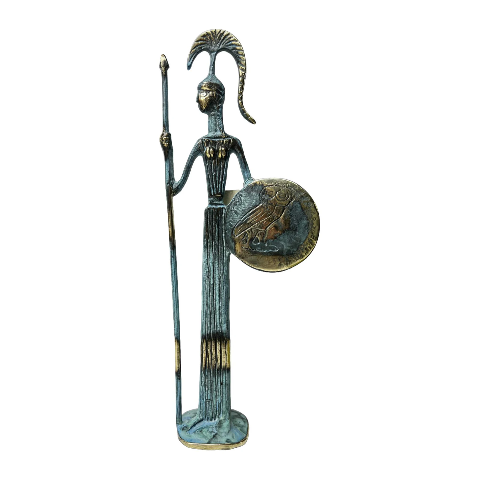 ArtGreka Athena with Shield and Spear Bronze Sculpture — product image 3 of 3