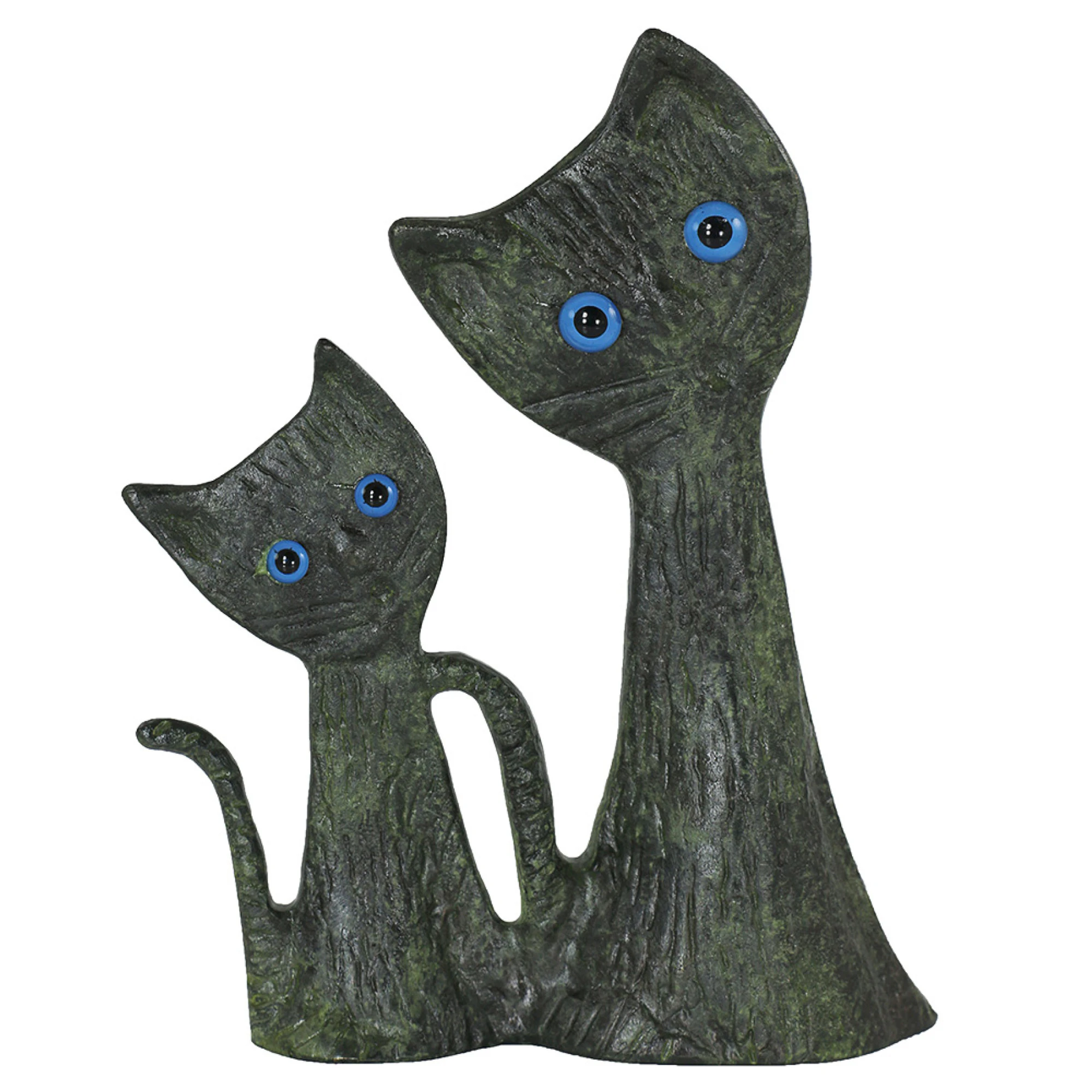 Two Cats Bronze Sculpture