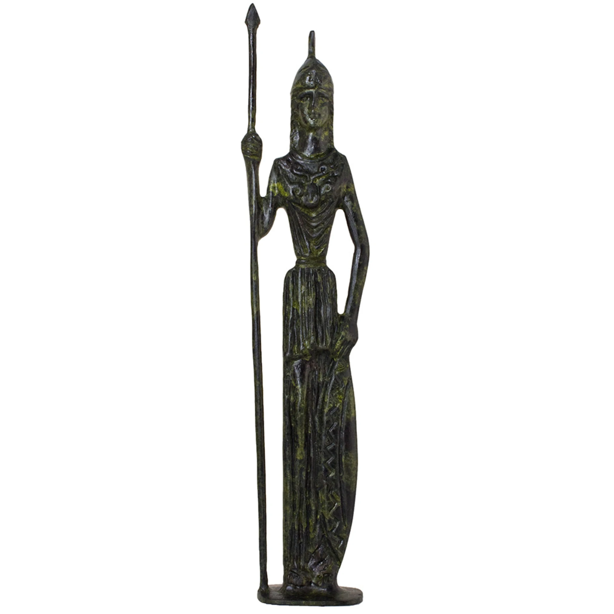 Athena with Shield and Spear Flat Sculpture