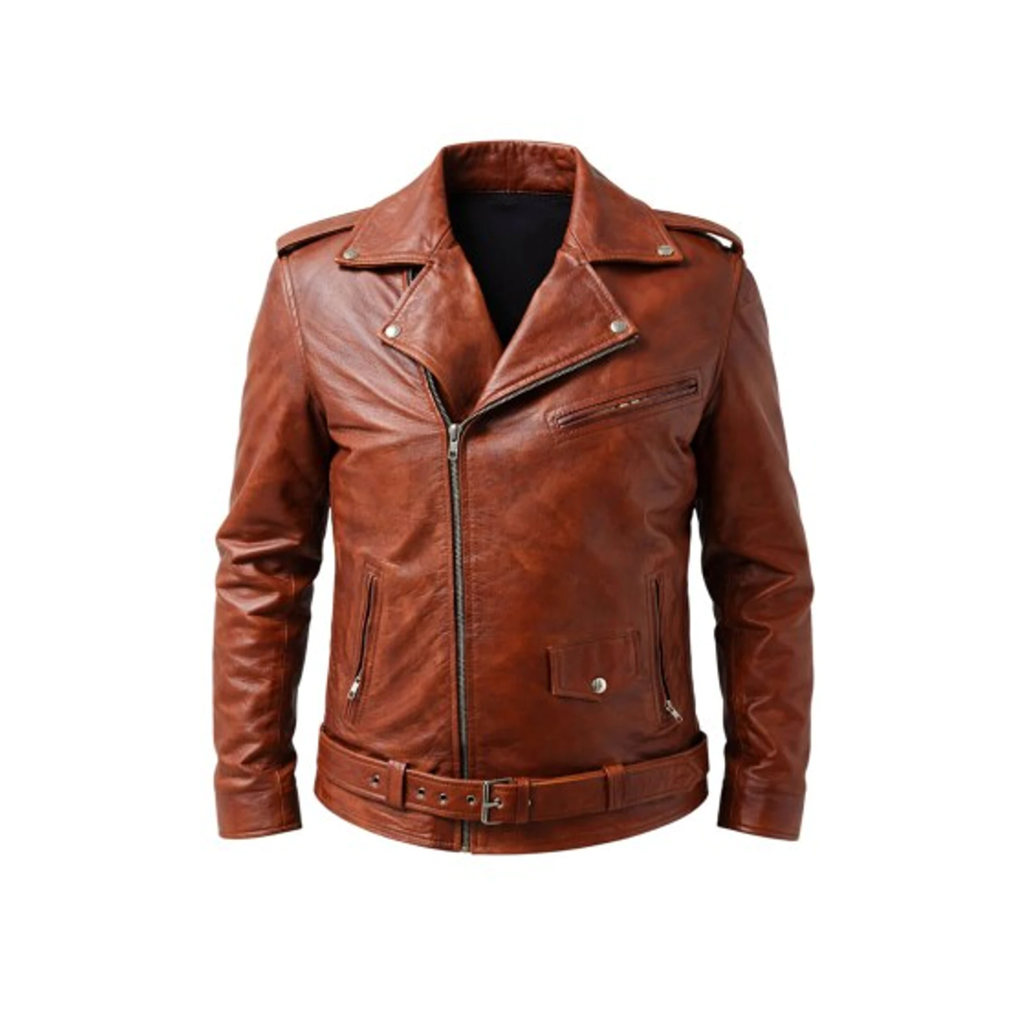 Men's Leather Biker Jacket TLM0028