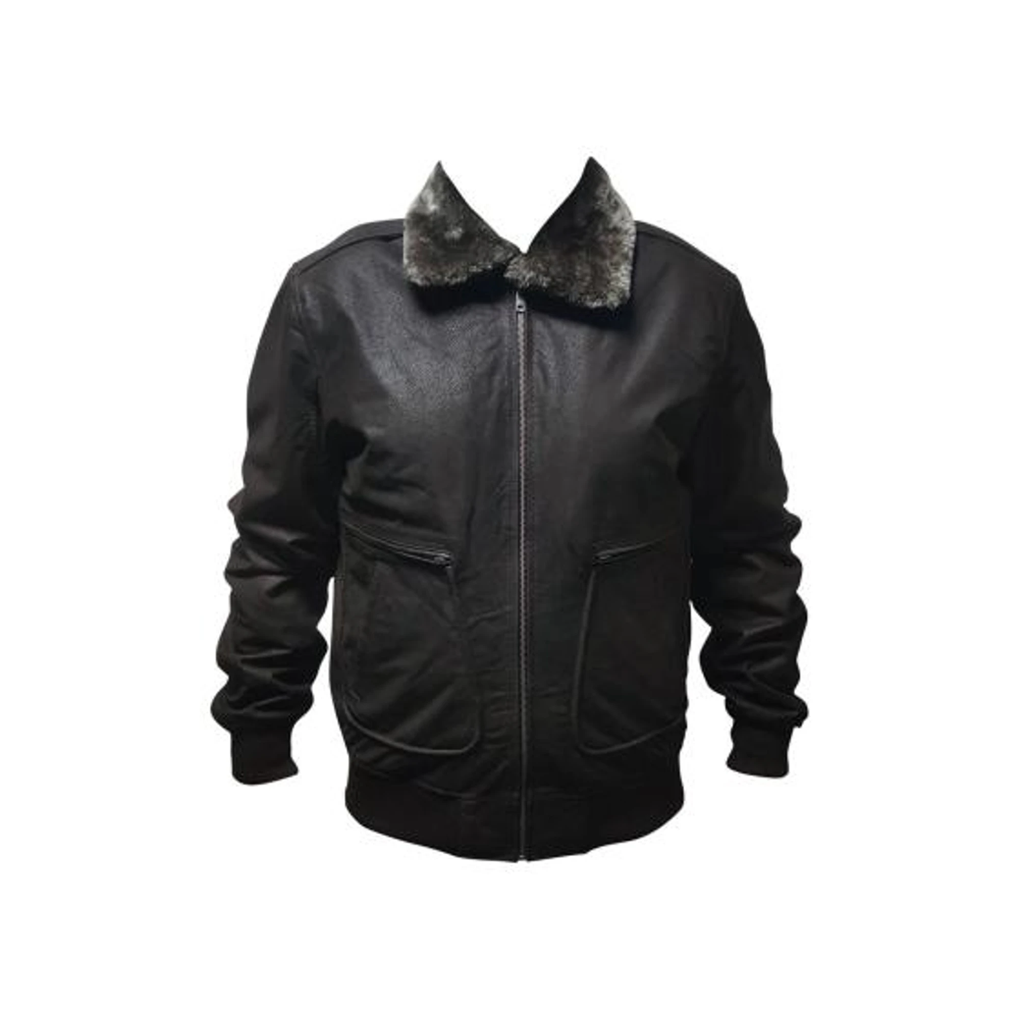 Men's Leather Bomber Jacket TLM0170