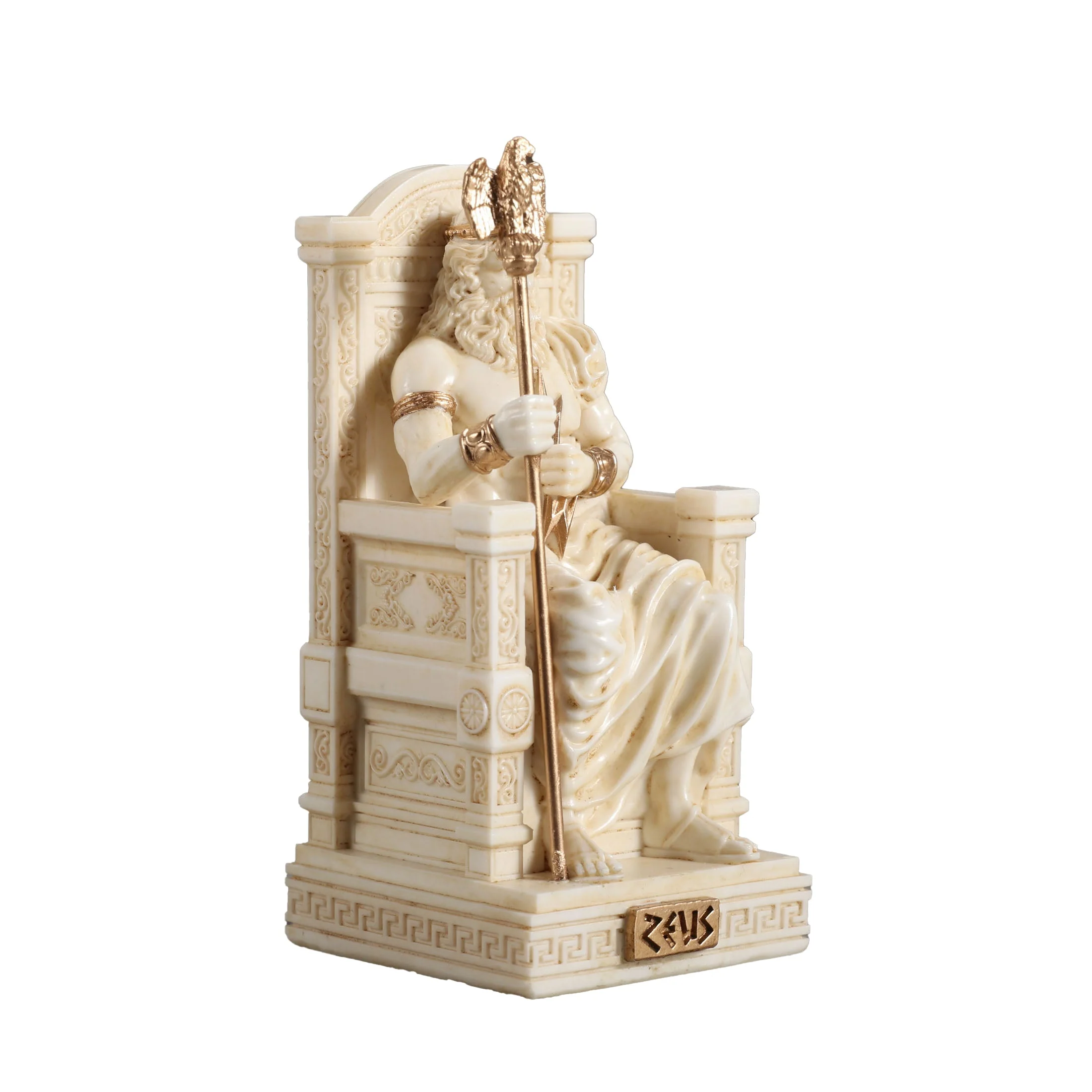 Zeus Sitting On Throne 8.5cm Veronese White Statue — additional product image 4 from ArtStatues