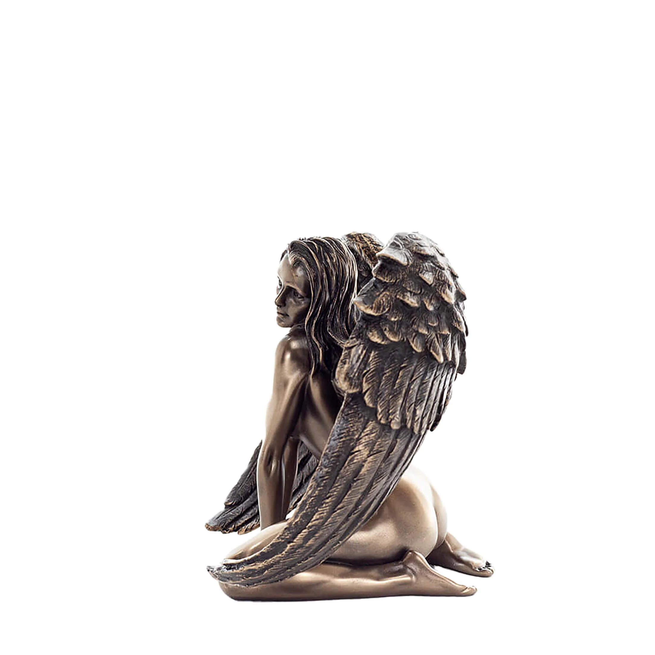 Fallen Angel 14x17cm Veronese Cold-Cast Bronze Statue – Symbol of Beauty and Despair — additional product image 2 from ArtStatues