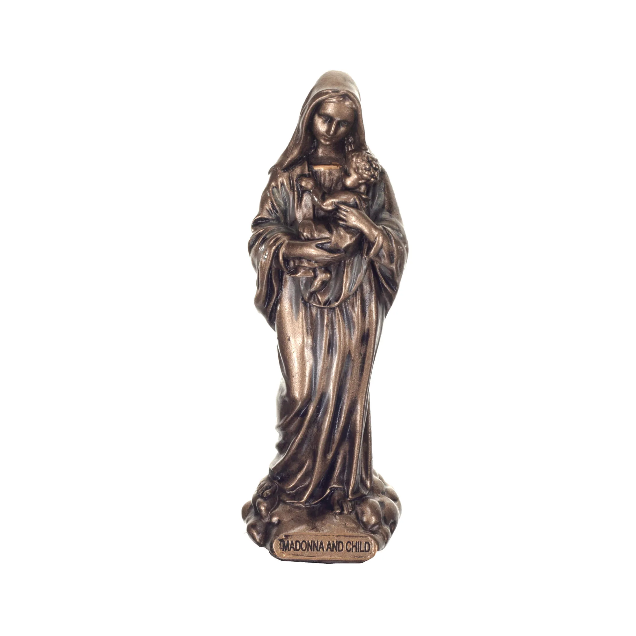 Madonna and Child Statue – Cold-Cast Bronze, 8.5 cm Figurine