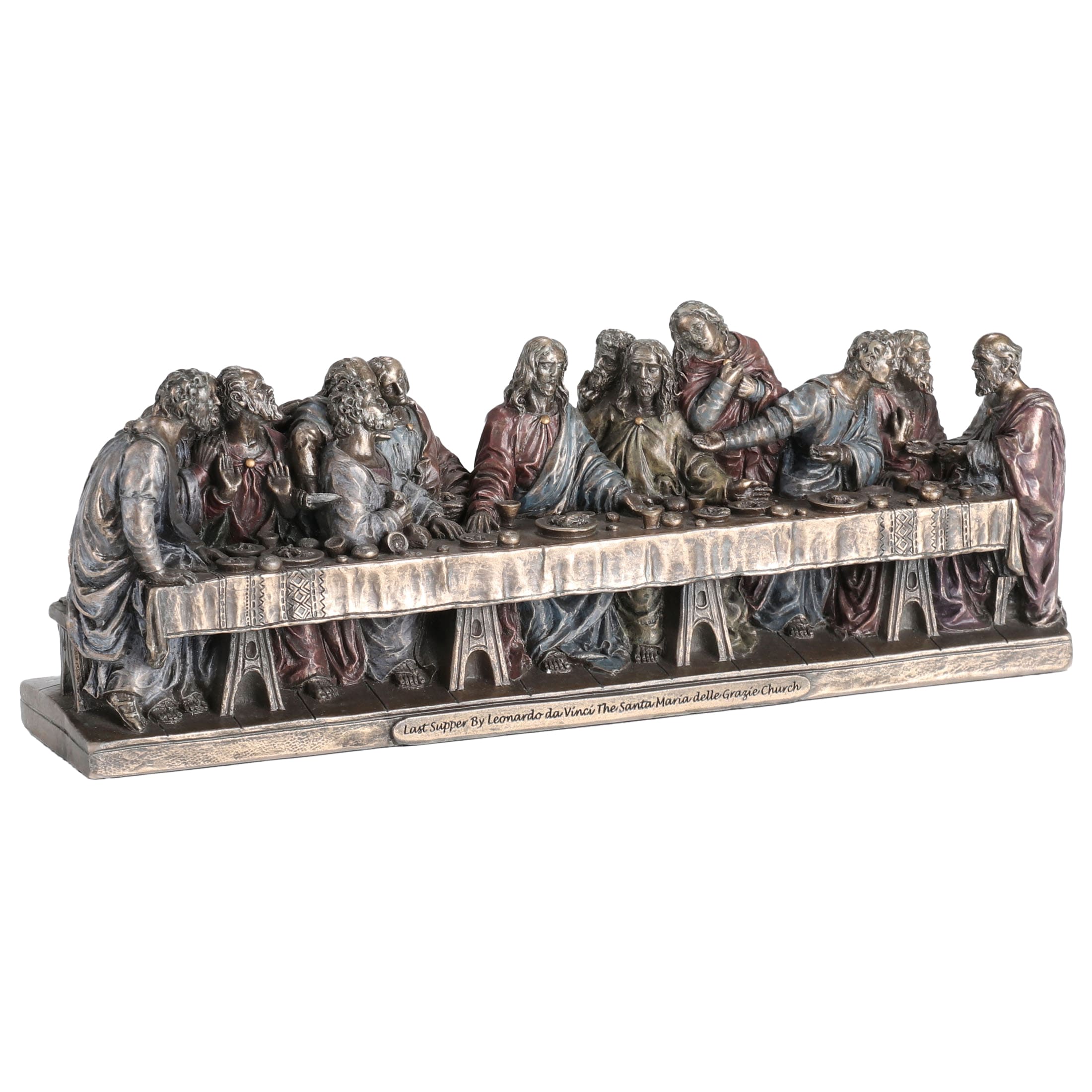 The Last Supper 23,5x8.5cm Veronese Cold-Cast Bronze Statue – Leonardo da Vinci Inspired — additional product image 6 from ArtStatues