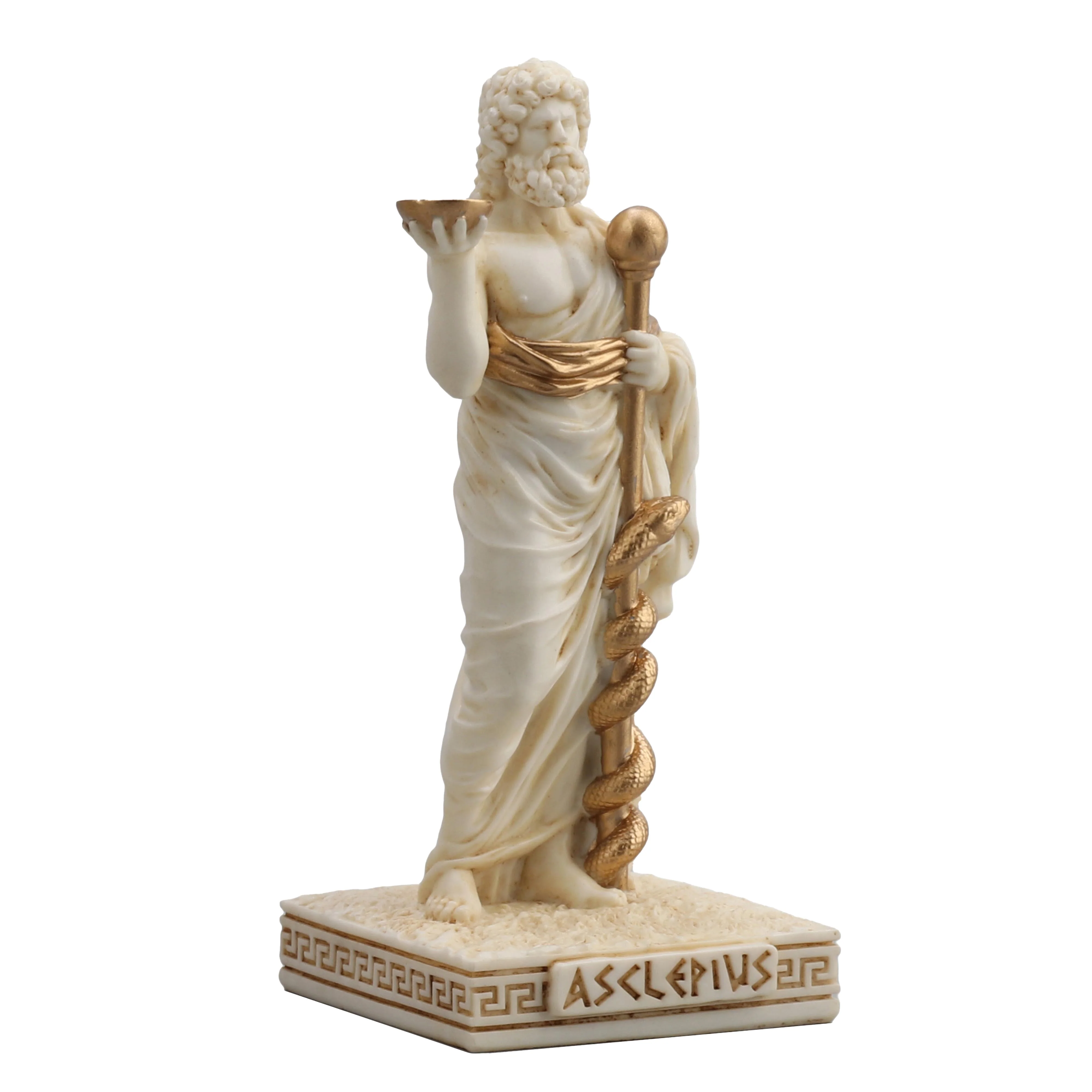 Asclepius Greek God Of Medicine 9cm Veronese White Statue — additional product image 2 from ArtStatues