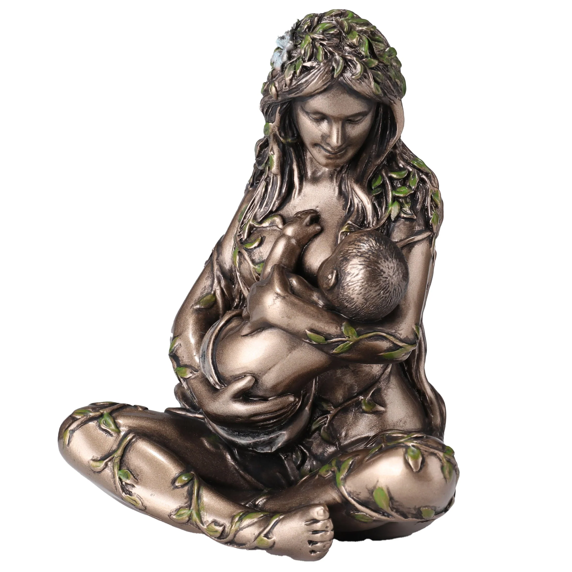 Mother Earth Gaia Nurturing Baby Cradle Position 11cm Veronese Statue — additional product image 2 from ArtStatues