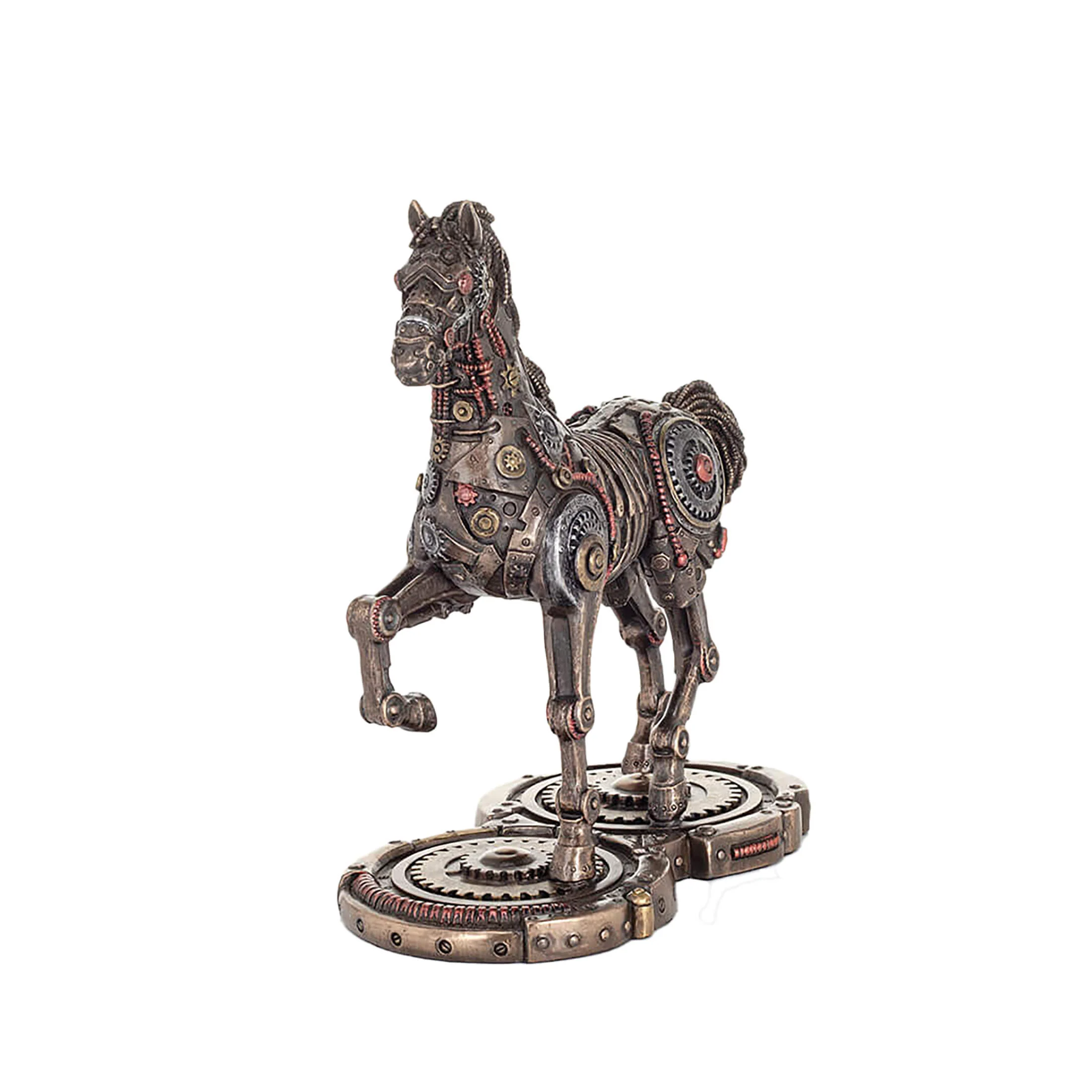 Steampunk Horse Statue – 25 cm Cold-Cast Bronze Mechanical Sculpture — additional product image 3 from ArtStatues