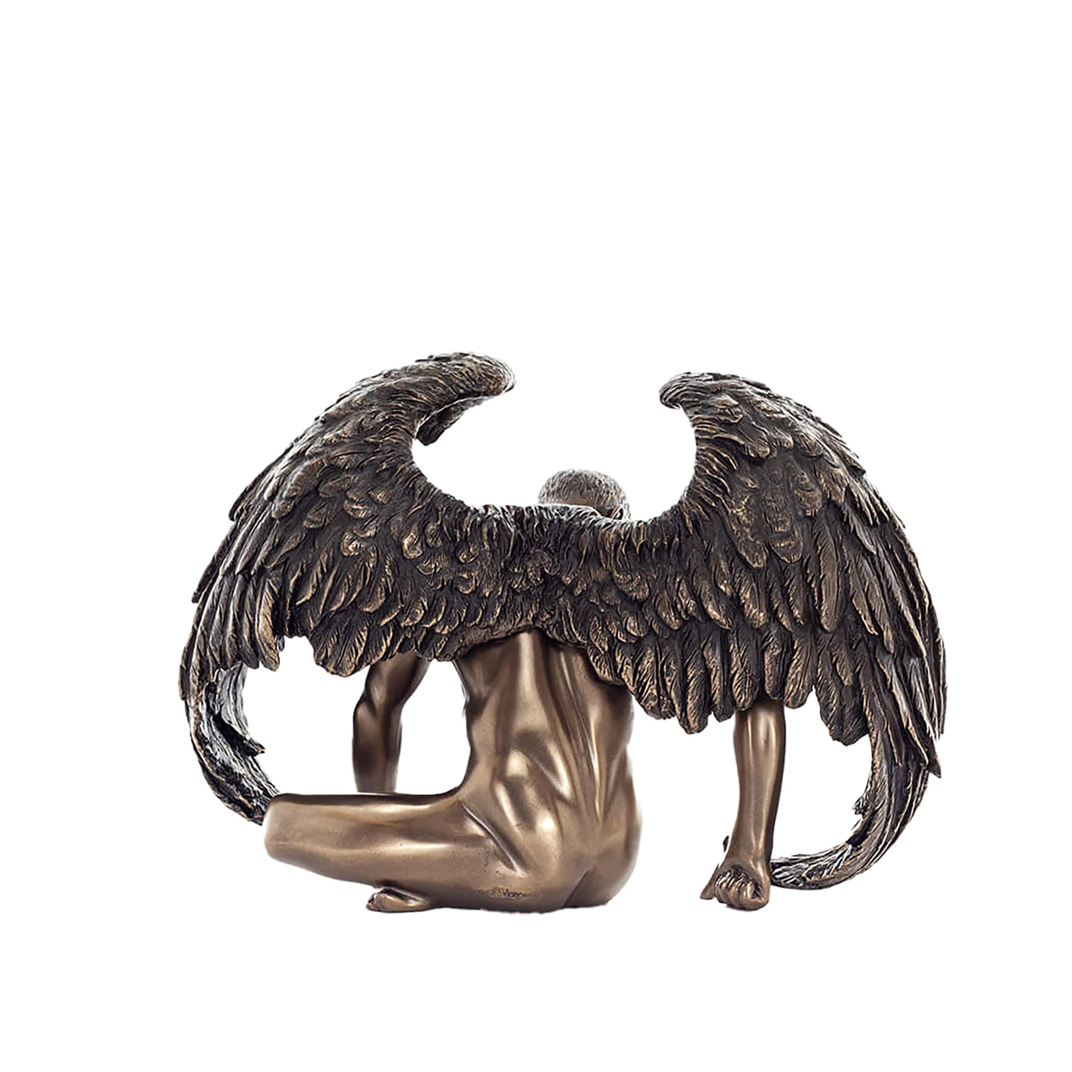 Fallen Angel 20x14cm Veronese Cold-Cast Bronze Statue – Symbol of Sorrow and Redemption — additional product image 3 from ArtStatues
