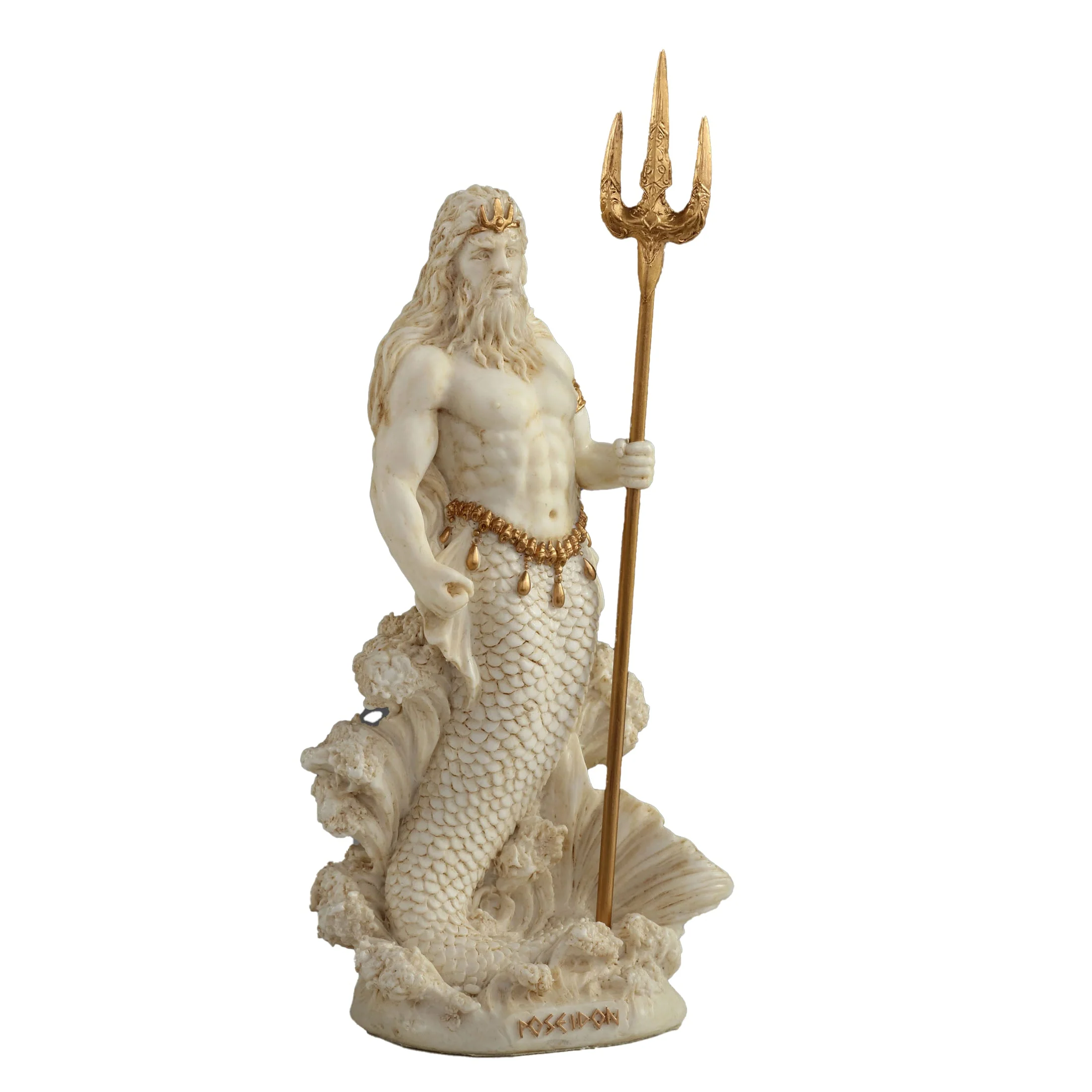 Poseidon Greek God Of The Sea 18cm Veronese White Statue — additional product image 2 from ArtStatues