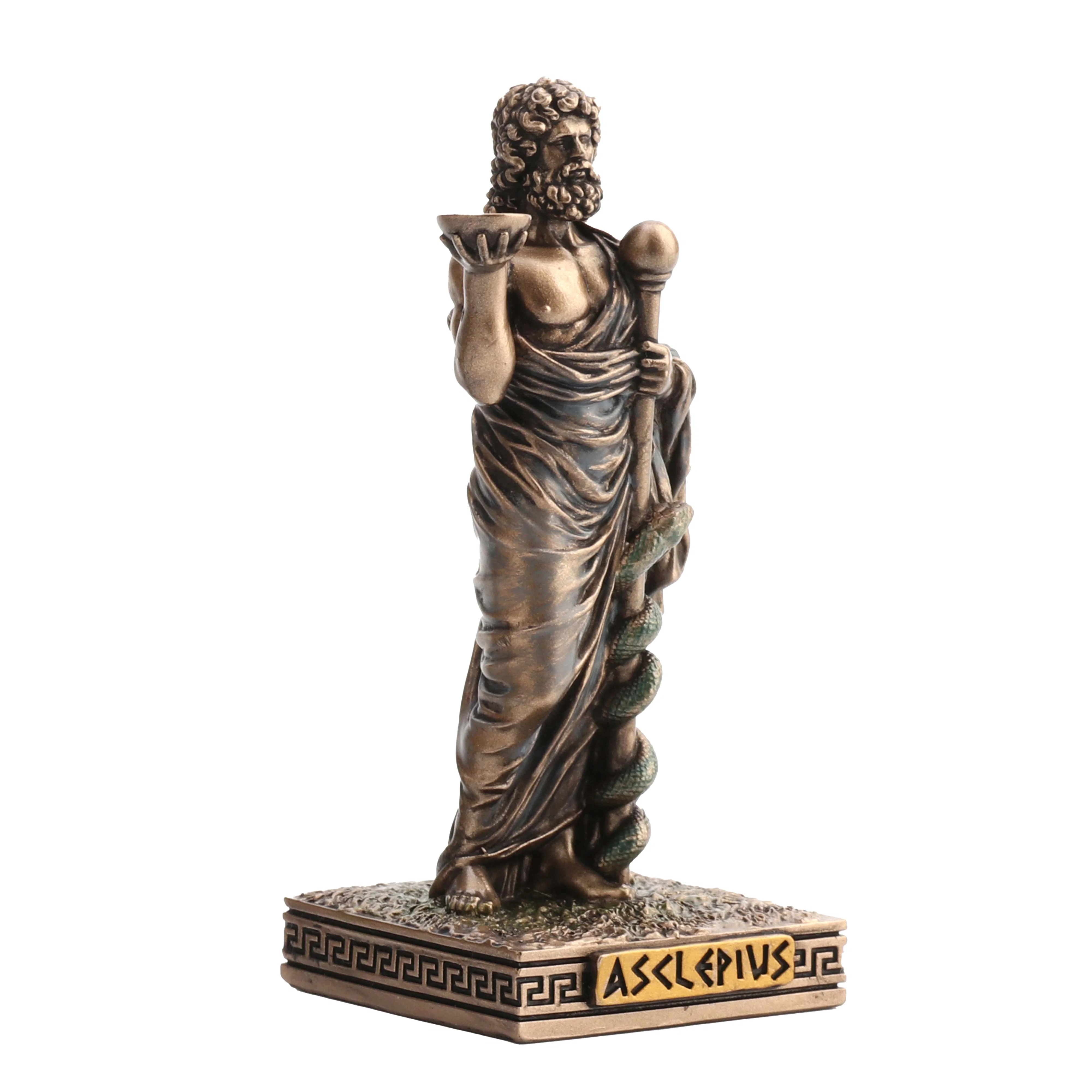 Asclepius Greek God Of Medicine 9cm Veronese Statue — additional product image 2 from ArtStatues